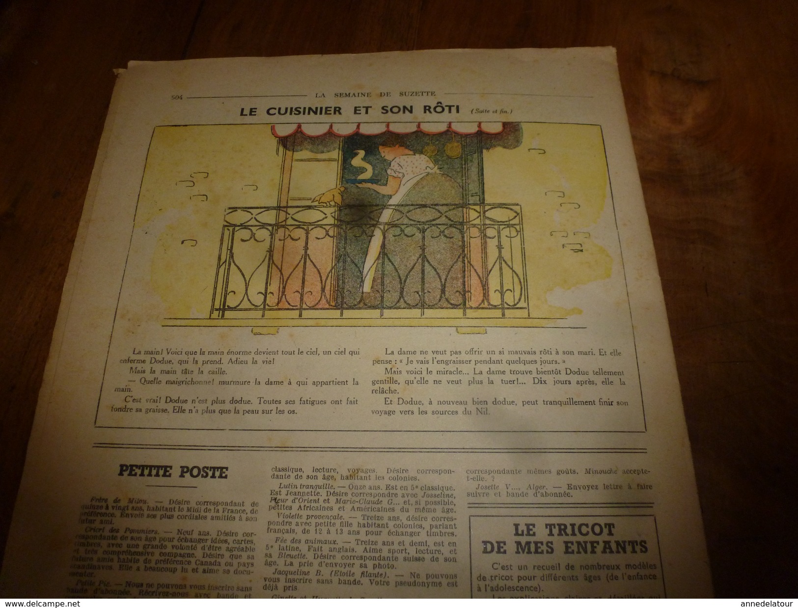 1947 LSDS (La Semaine De Suzette) :Le Cuisinier Et Son Rôti ; Etc - La Semaine De Suzette