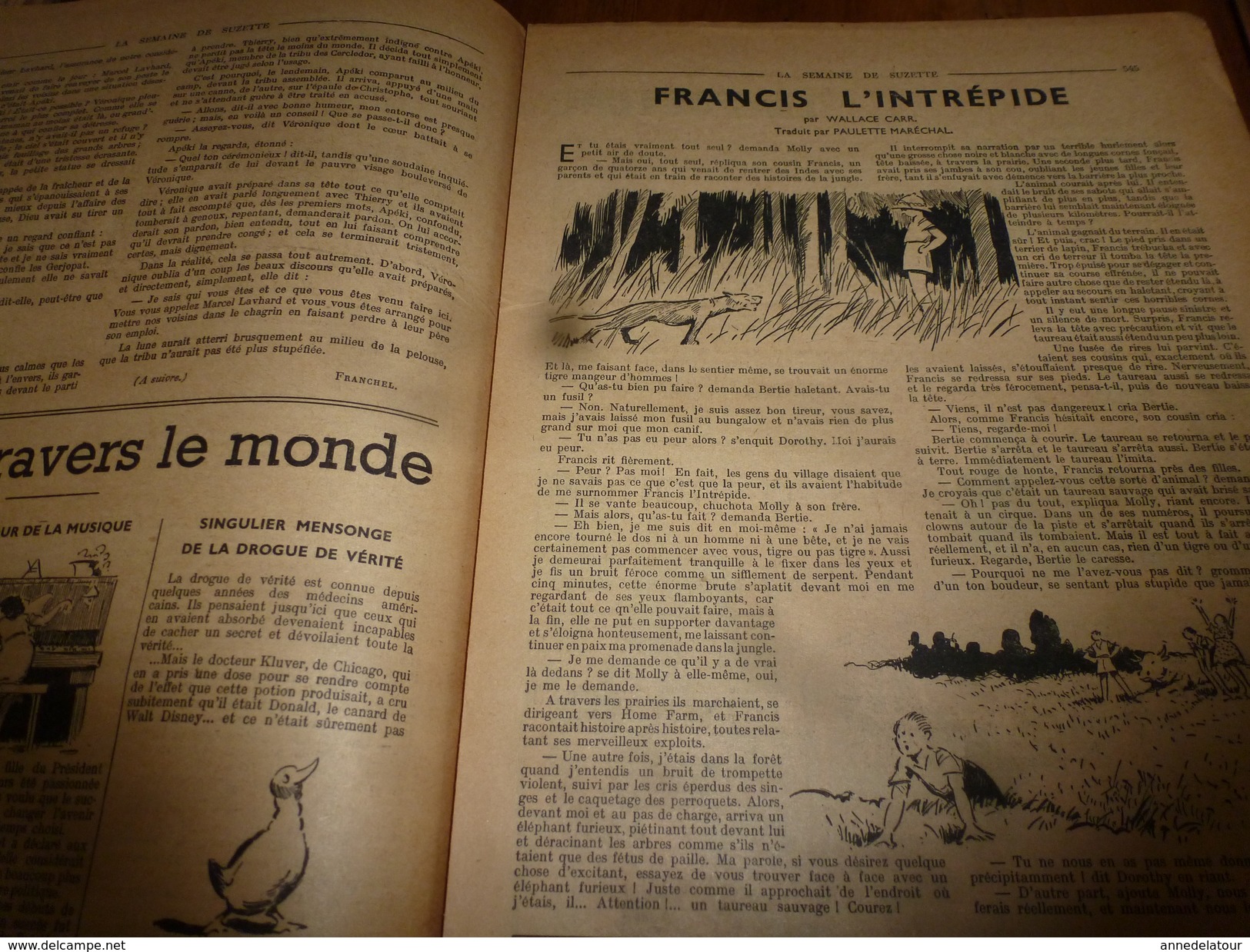 1947 LSDS (La Semaine De Suzette) :La Drogue De Vérité Du Dr Kluver De Chicago; La Fortune De RIVANONE ; Etc - La Semaine De Suzette