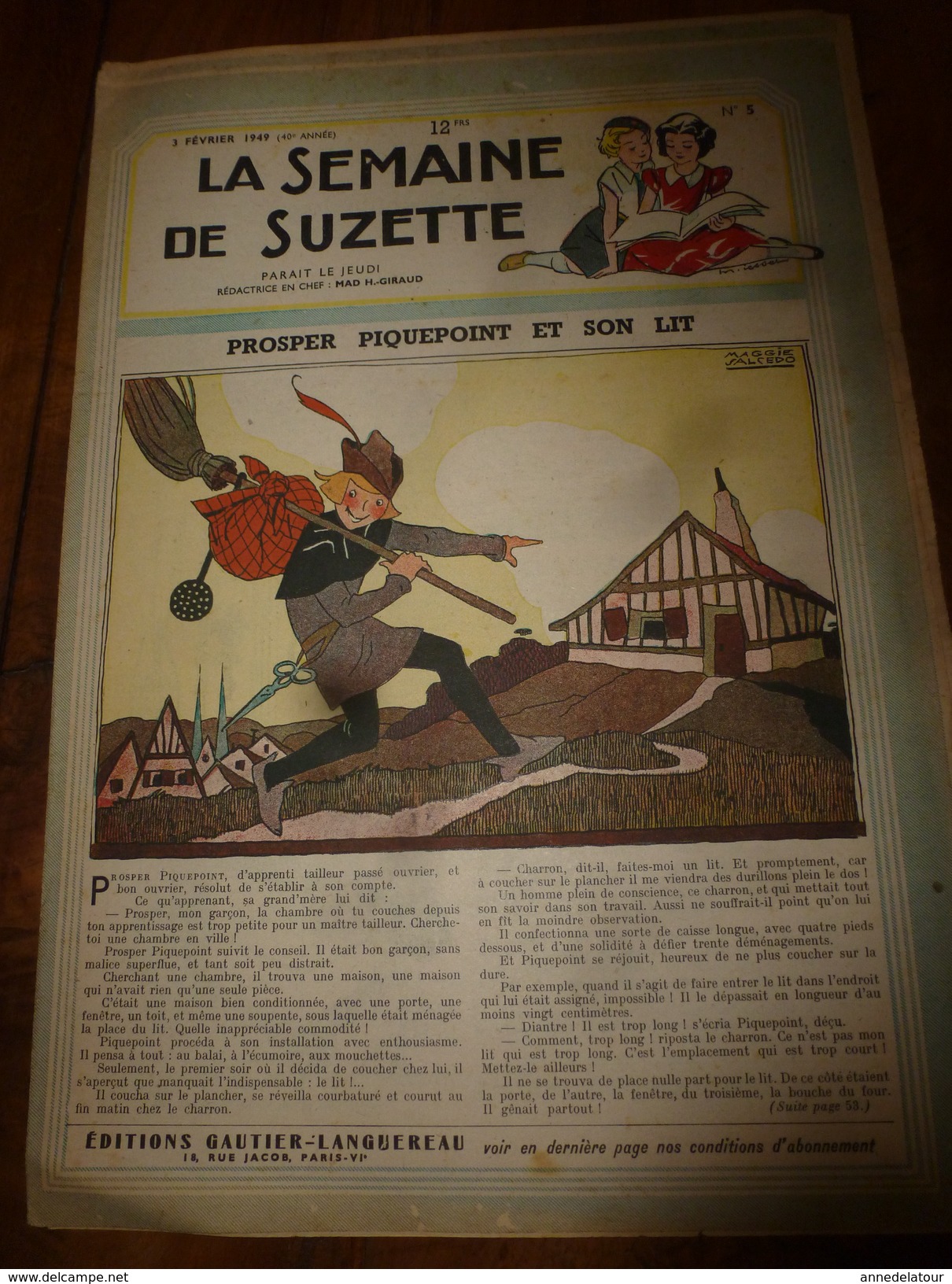 1949 LSDS : La Fondatrice Des Guides De France ,Madame DUHAMEL; L'histoire De Barbara Ann Scott; Frédéric Chopin; Etc - La Semaine De Suzette