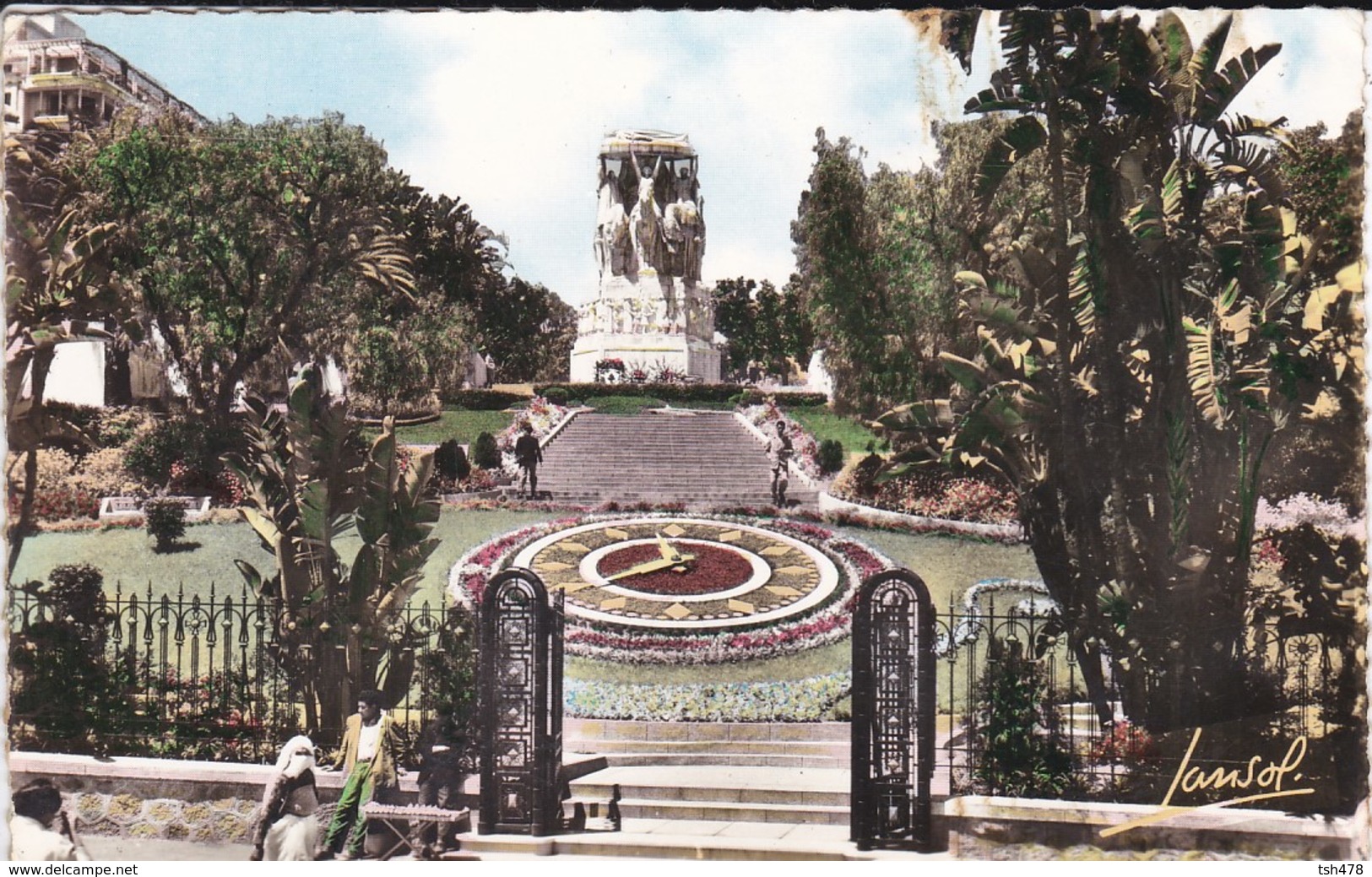ALERIE----ALGER LA BLANCHE---l'horloge Florale Et Monument Aux Morts---voir 2 Scans - Algiers