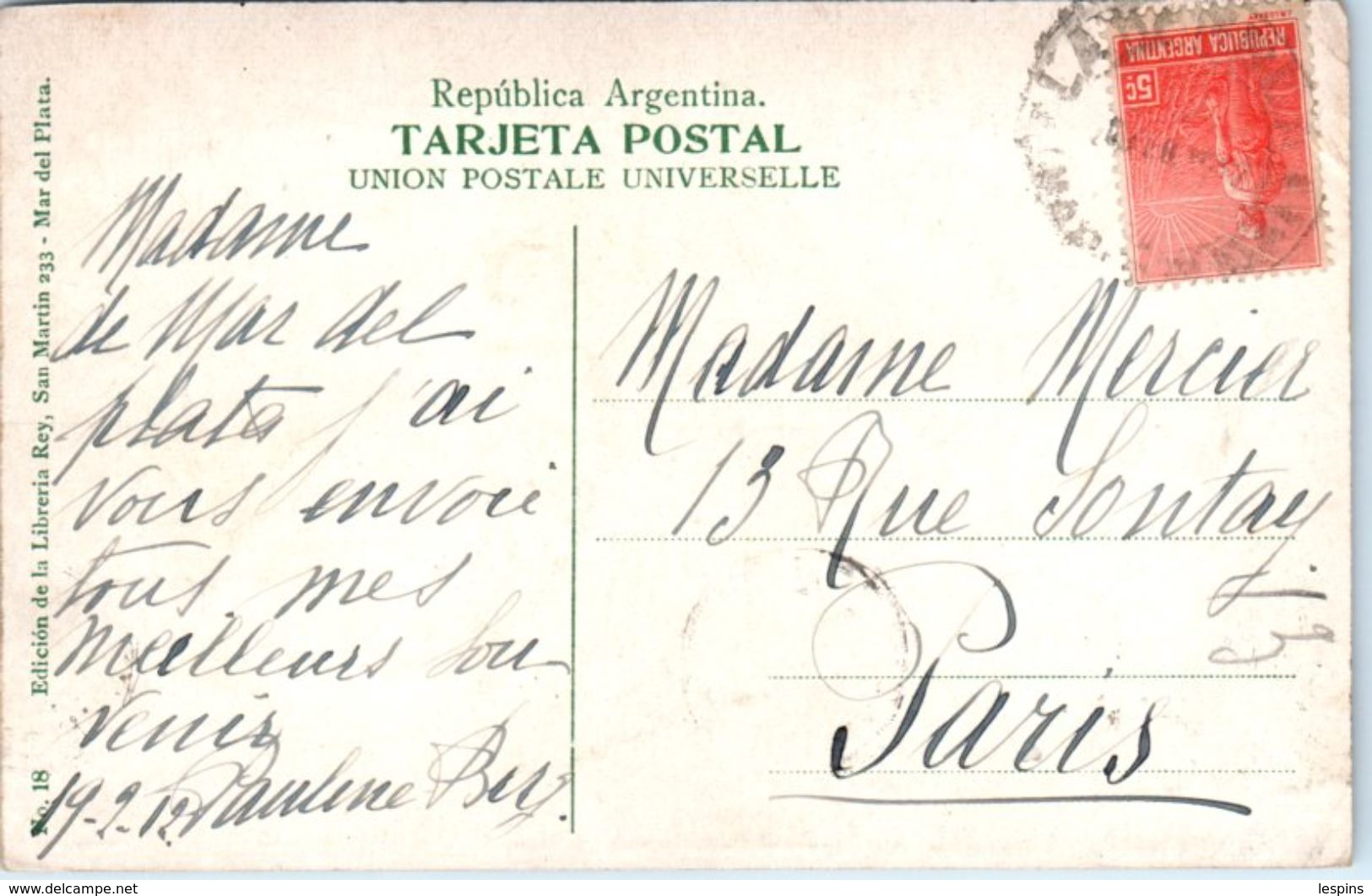 AMERIQUE -- ARGENTINE - Mar Del Plata - La Perla - Argentine