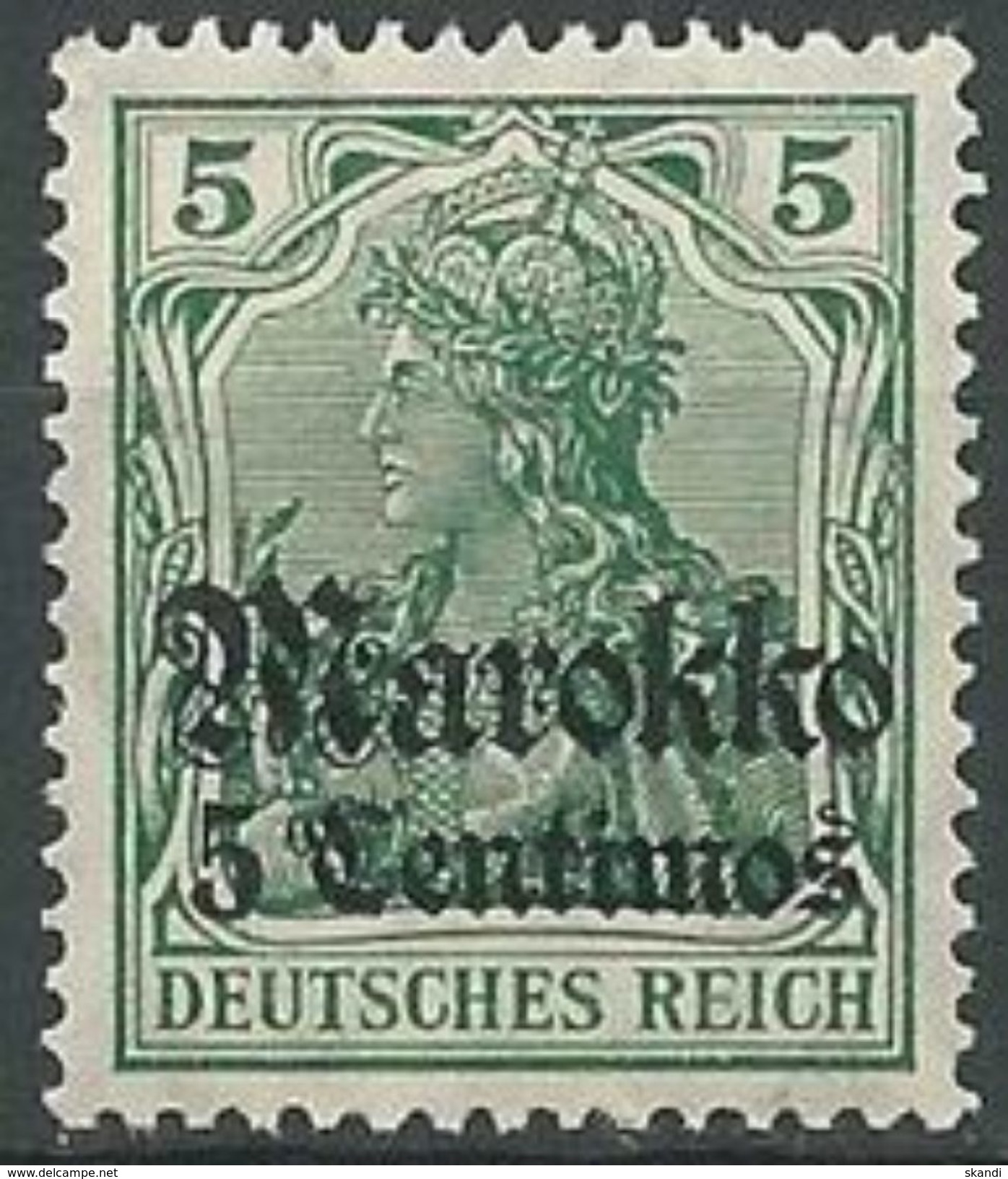 DEUTSCHE POST IN MAROKKO 1911 Mi-Nr. 47 ** MNH - Deutsche Post In Marokko