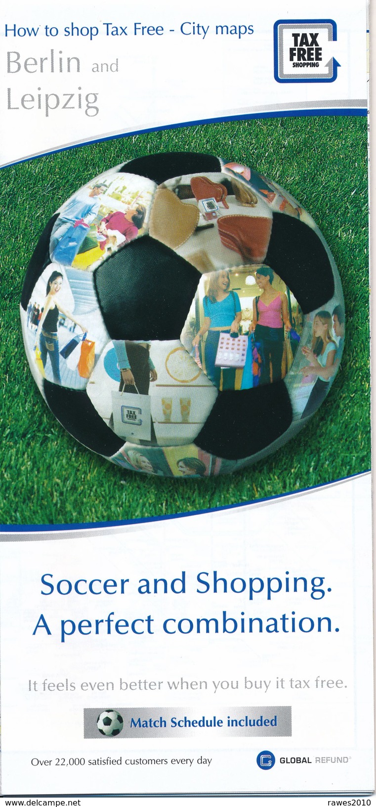 BRD Berlin + Leipzig Soccer And Shopping Fussball Und Einkaufen Stadtpläne Tax Free Shopping Fussball Mehrsprachig - Europe