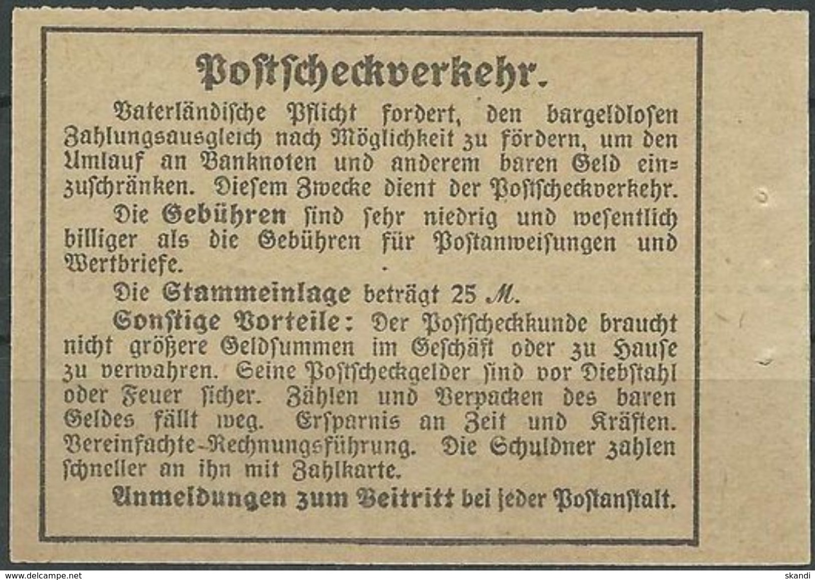 DEUTSCHES REICH 1919 Mi-Nr. HBL 23 ** MNH - Markenheftchen