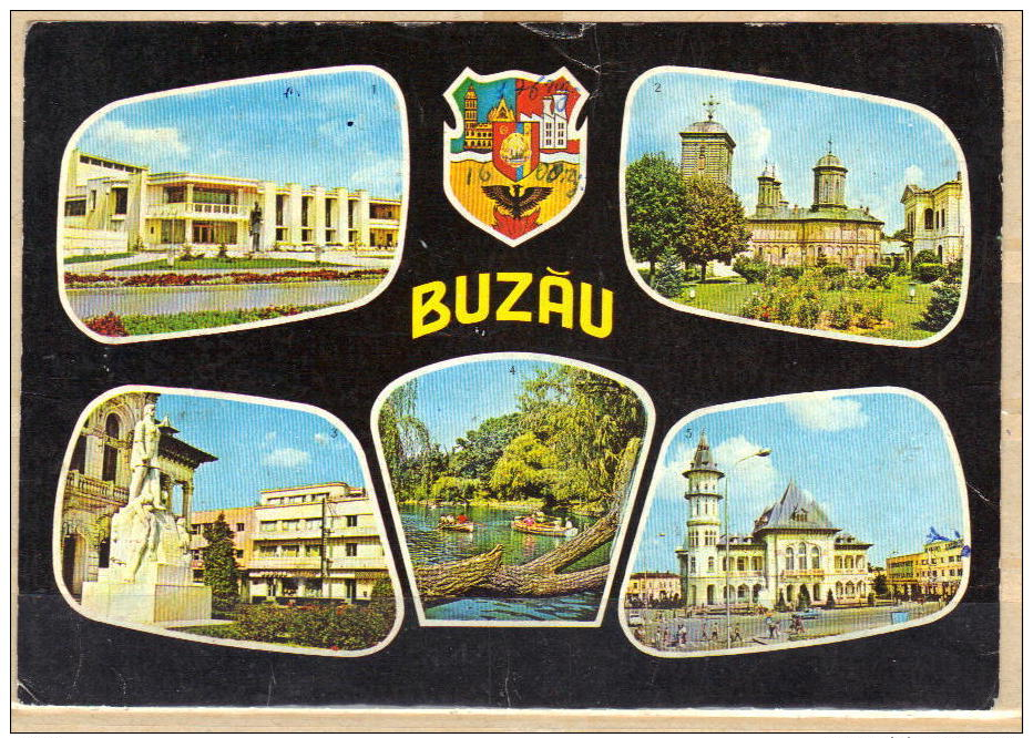 75-995/ ROM.  BUZAU DIFFEREND VIEWS  Sent To Sofia / BG 1976 - Romania