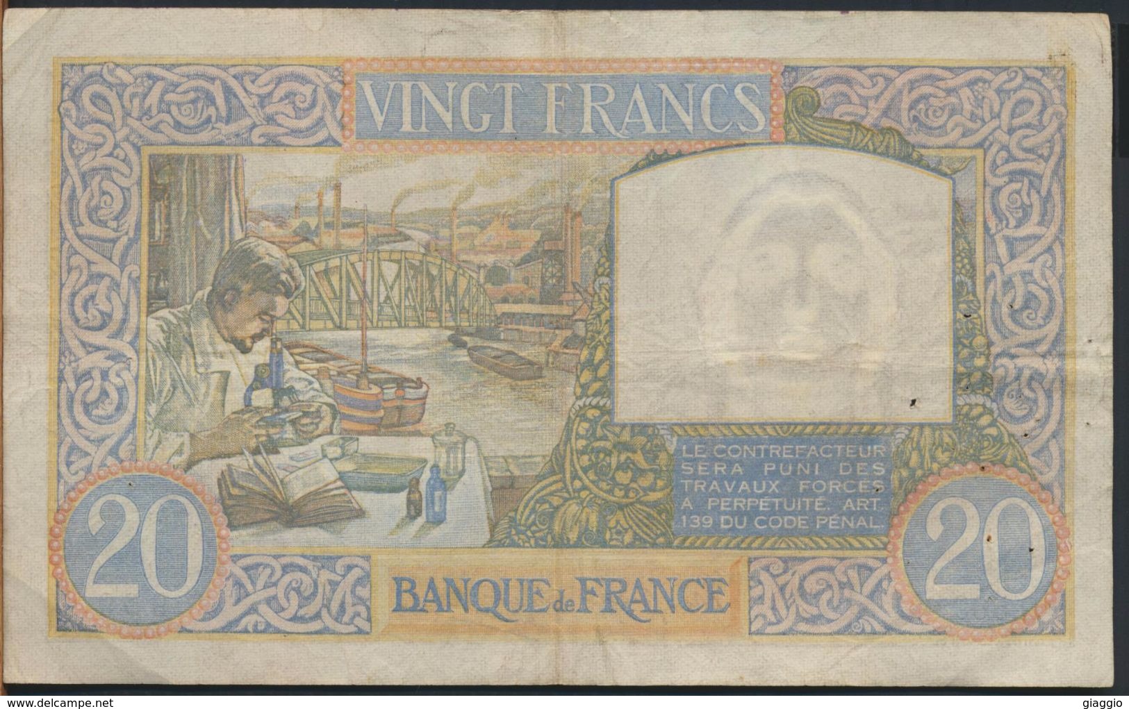 °°° FRANCE - 20 FRANCS 18/9/1941 °°° - 20 F 1939-1942 ''Science Et Travail''