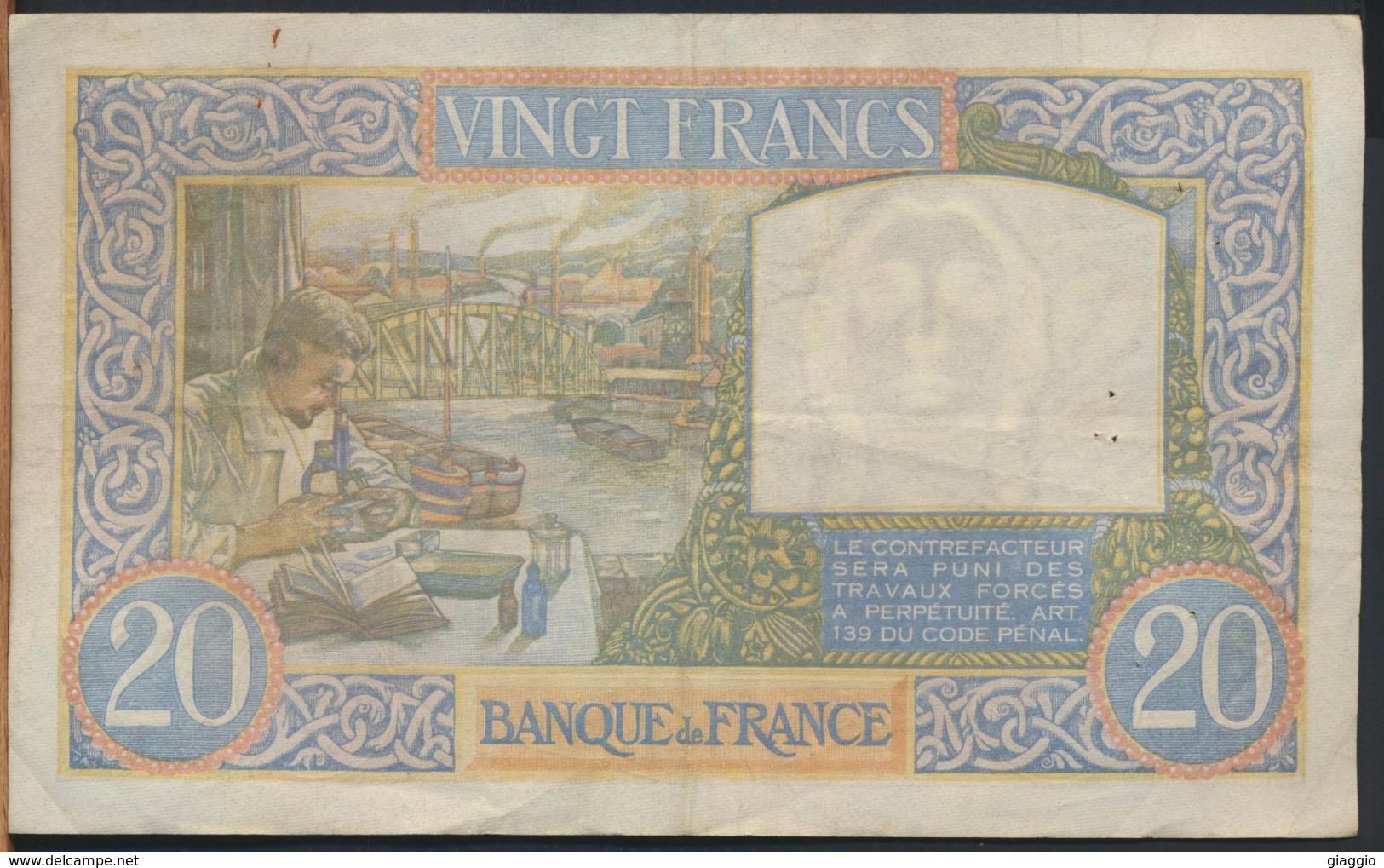 °°° FRANCE - 20 FRANCS 30/10/1941 °°° - 20 F 1939-1942 ''Science Et Travail''