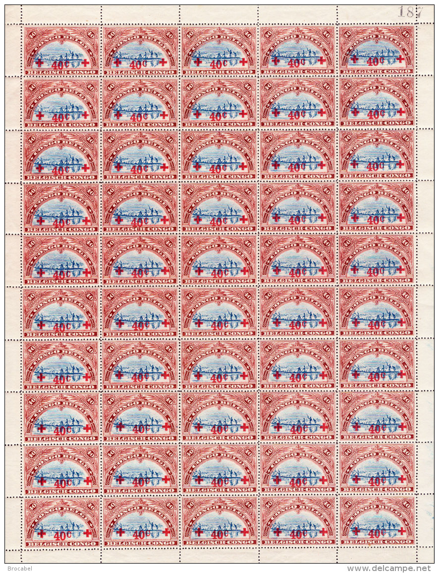 Congo  0076** Croix Rouge - Feuille / Sheet De 50 ( Br _st ) - Full Sheets