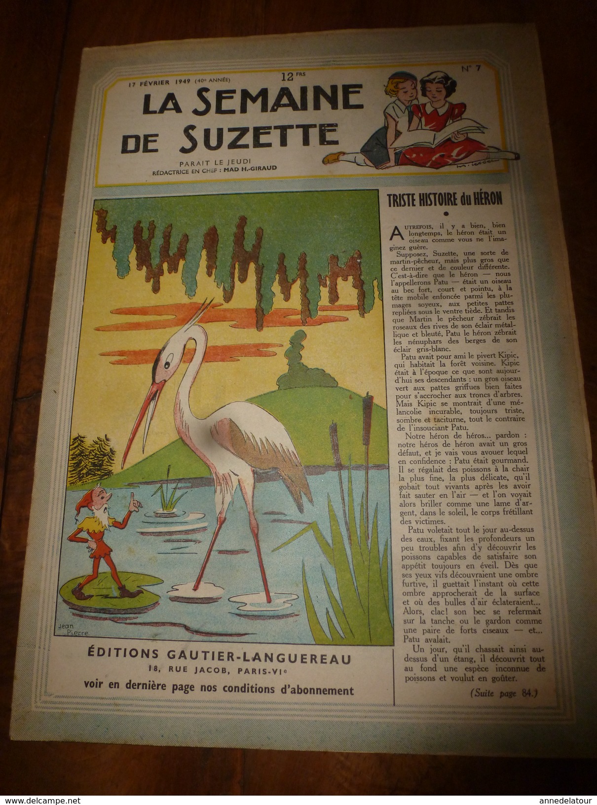 1949 LSDS : Les Pistes Scoutes (SCOUTISME); Triste Histoire Du Héron; Etc - La Semaine De Suzette