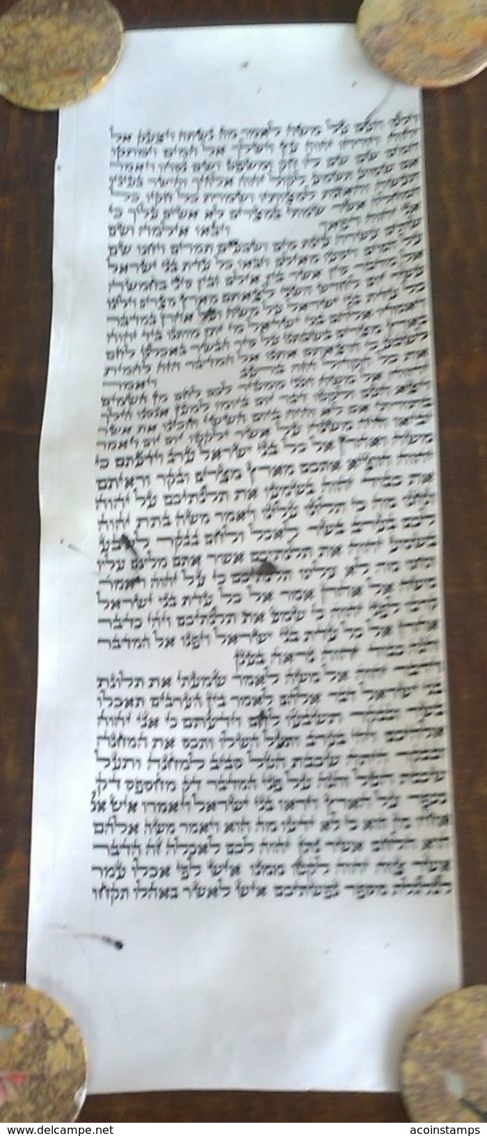 MANUSCRIPTS HEBREW Language,HAND MADE On LEATHER Genuine Parchment "klaf",lot Of 4,biggest 86x55cm - Manuscripts