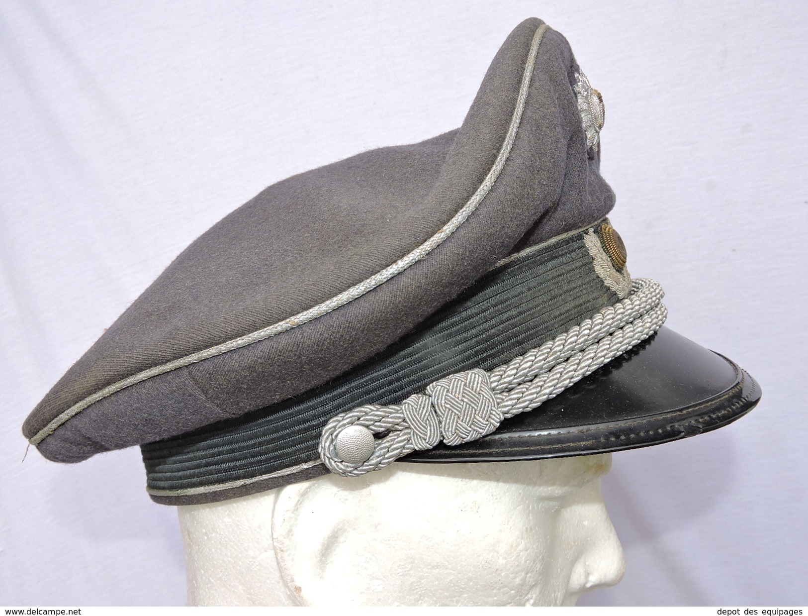 SUPERBE CASQUETTE OFFICIER POLICE BERLIN - RFA - fabrication SCHELLENBERG années 1945-50 - ALLEMAGNE FEDERALE