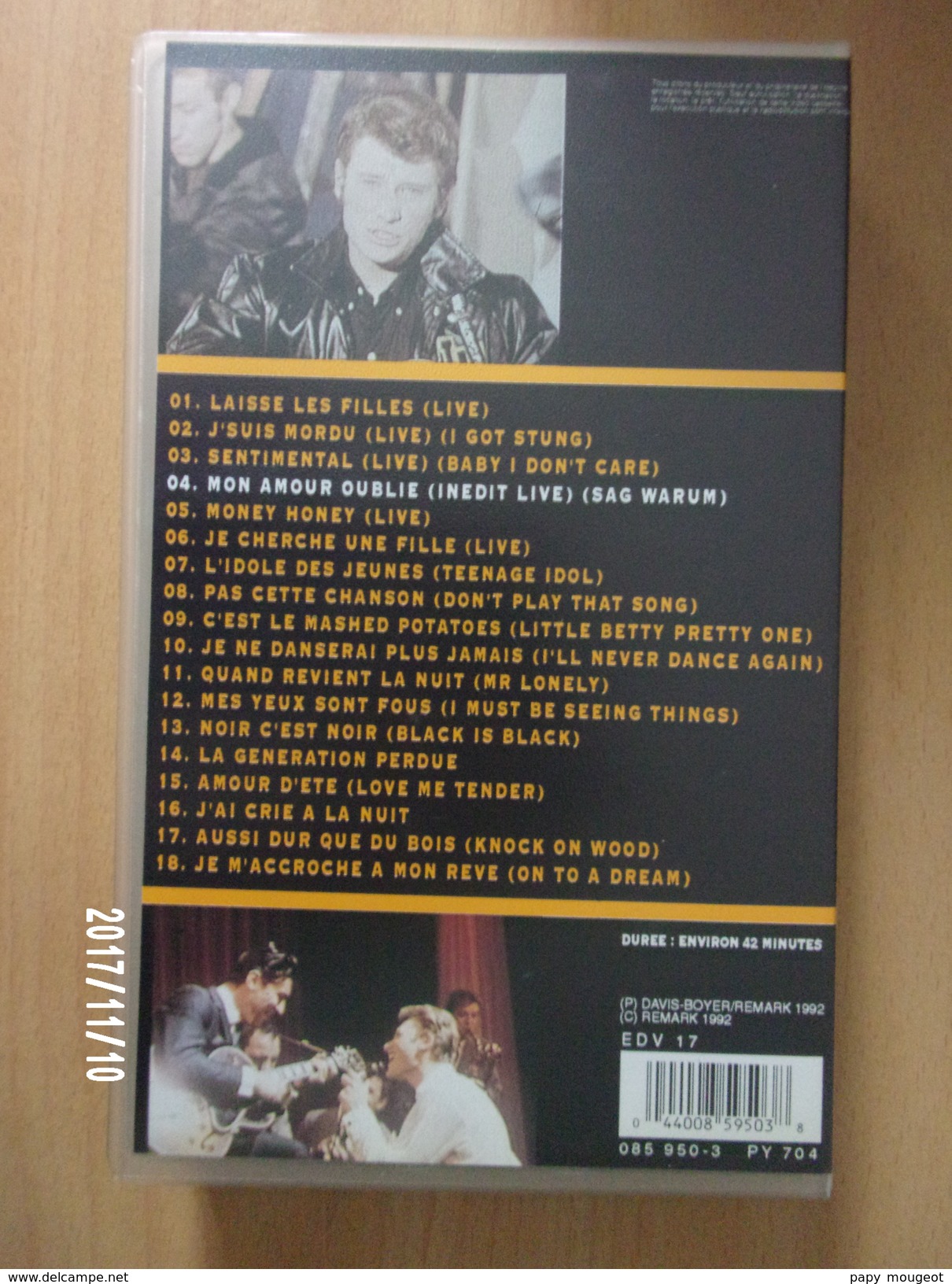 VHS Johnny Hallyday Les Premières Années - Concert Et Musique