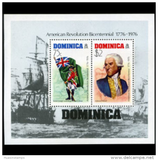 DOMINICA 1976 - Scott# 477a S/S US Bicent MNH - Dominica (1978-...)