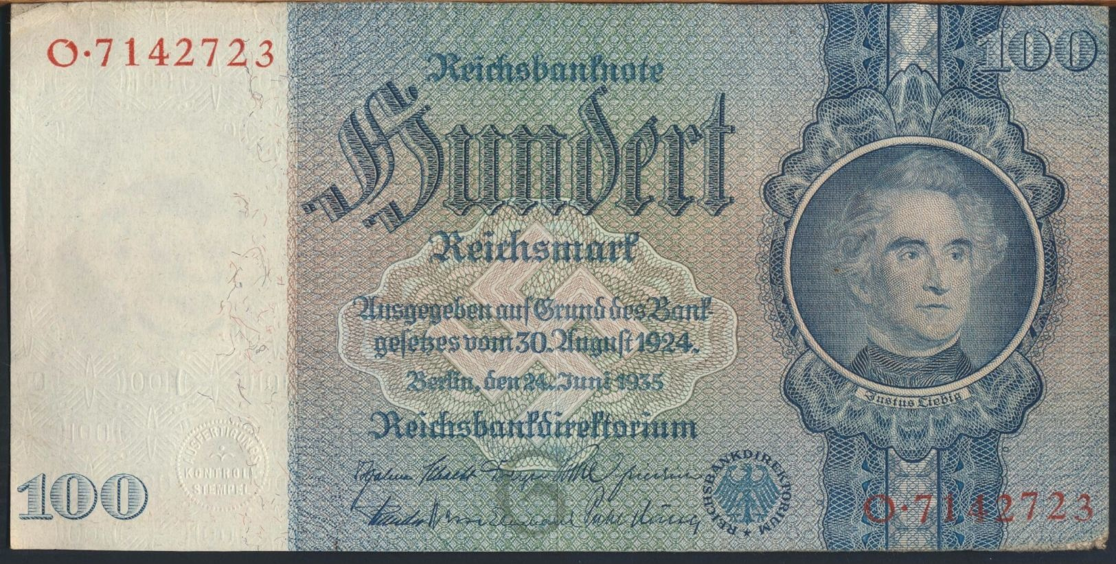 °°° GERMANY - 100 REICHSMARK 1935 SERIE O °°° - 100 Reichsmark