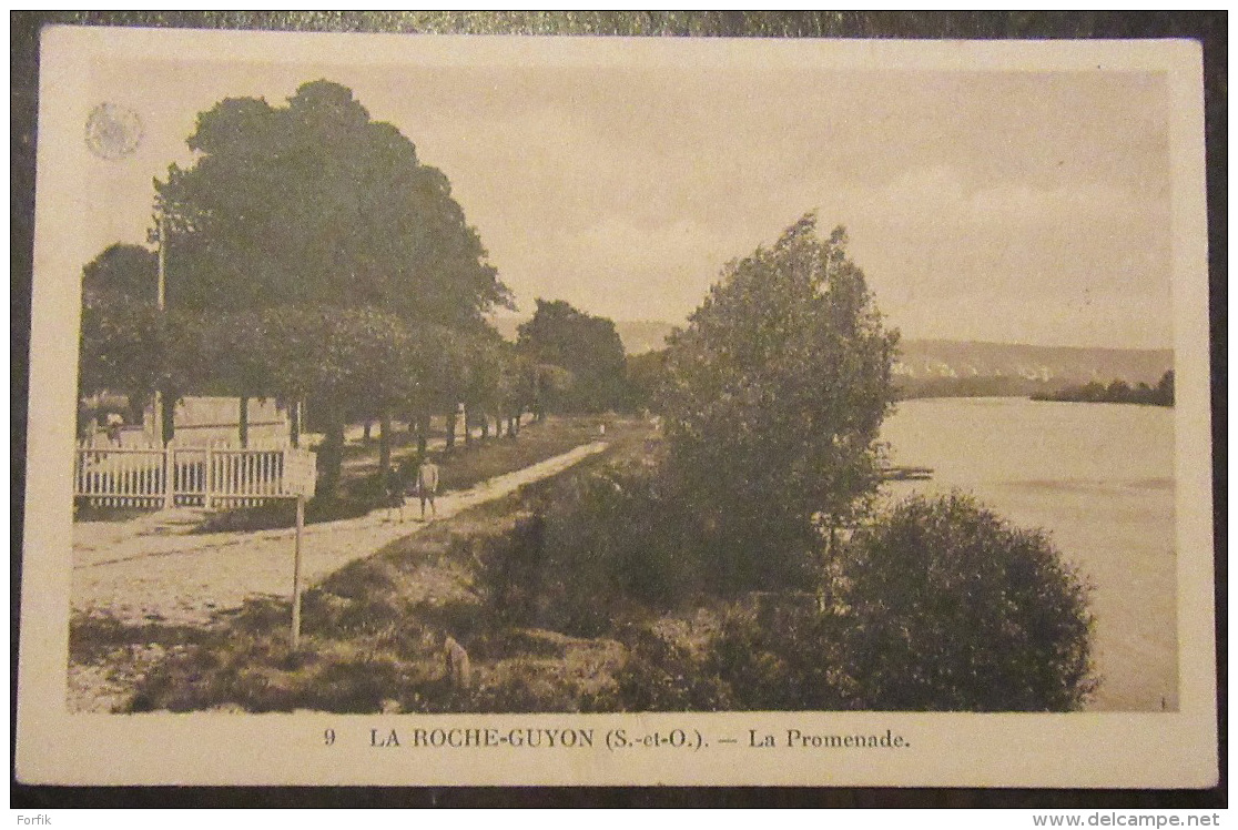 La Roche-Guyon N°9 - La Promenade - Animée - Timbre YT N°281 - 1939 - La Roche Guyon