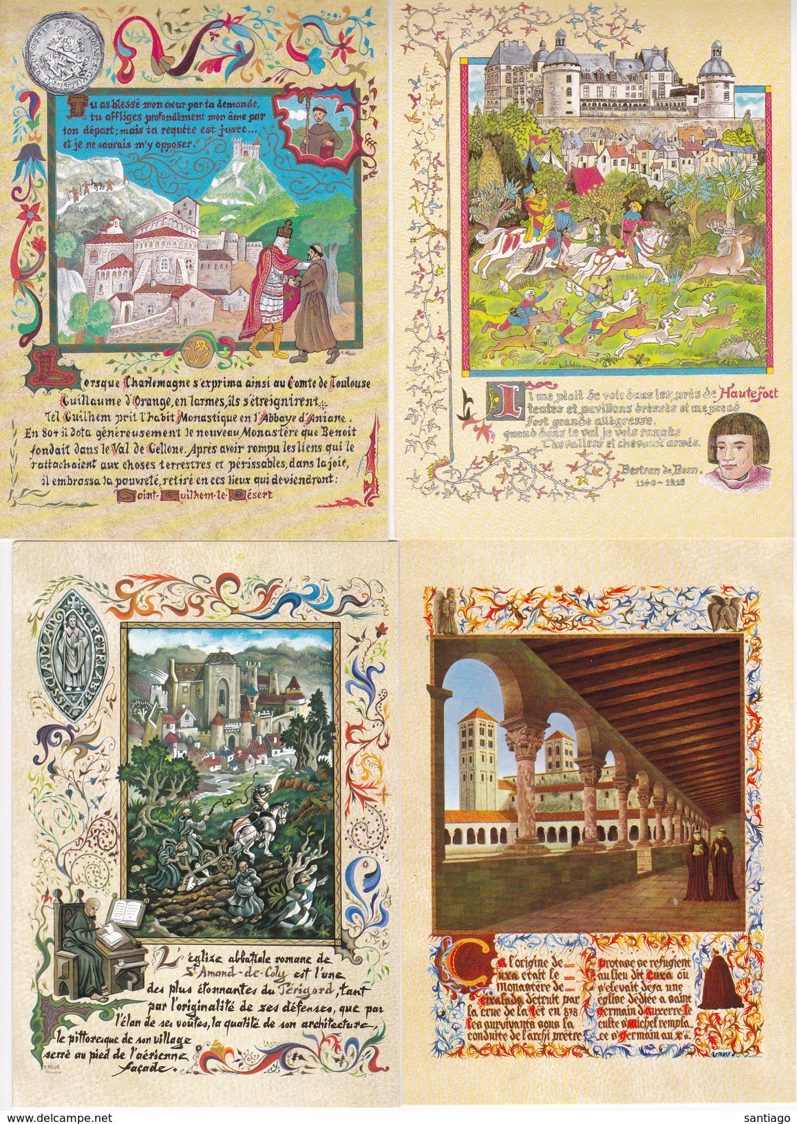 Livres Des Merveilles Du Moyen Age / 15 Kaarten => Sur Les Chemin De St Jacques De Compostelle - Europe
