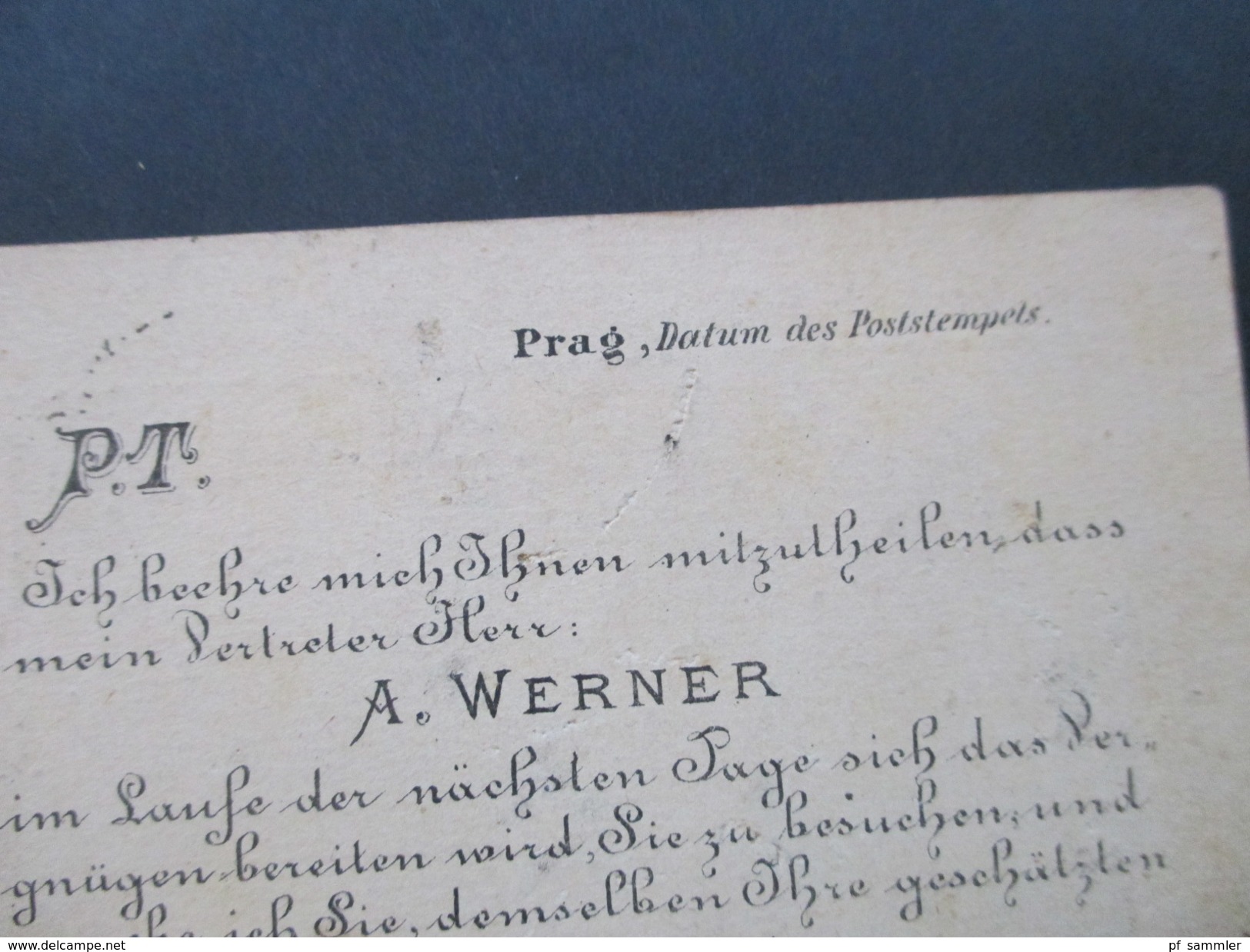 Österreich 1875 Ganzsache Prag - Tabor. Firmenzudruck Gustav Em. Kauders. Zucker. Colonialwaren & Dampf Caffe Brennerei - Briefe U. Dokumente