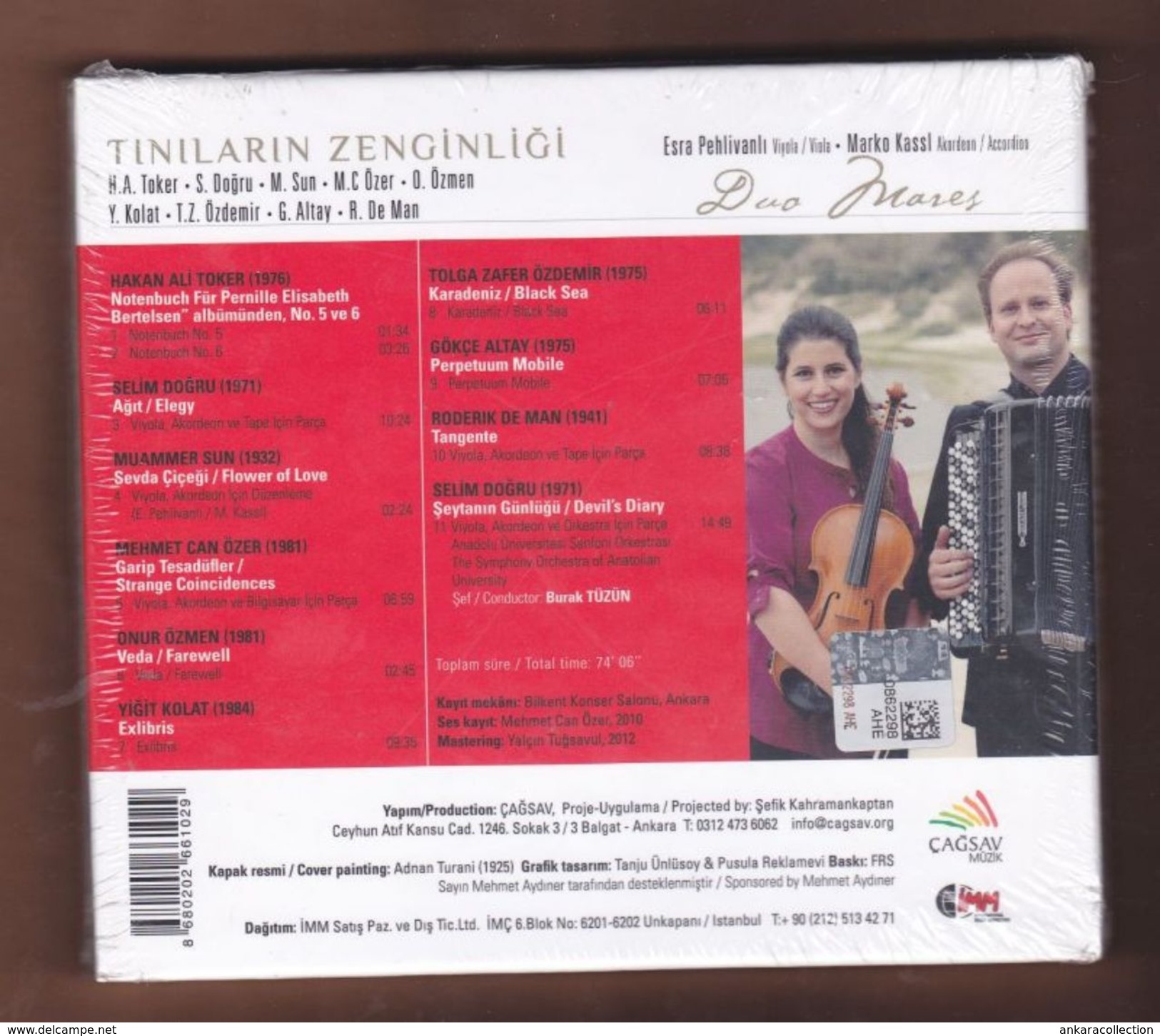 AC - Tınıların Zenginliği Richness Of The Tones Esra Pehlivanlı Marko Kassl BRAND NEW TURKISH MUSIC CD - World Music