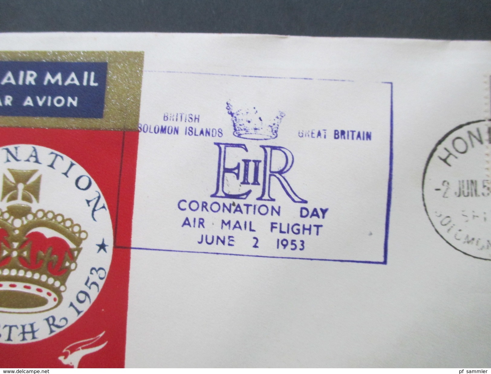 GB Kolonien 1953 New Hebrides / Solomon Islands / Fiji / Papua New Guinea / Pakistan. Quantas First Flight. Coronation