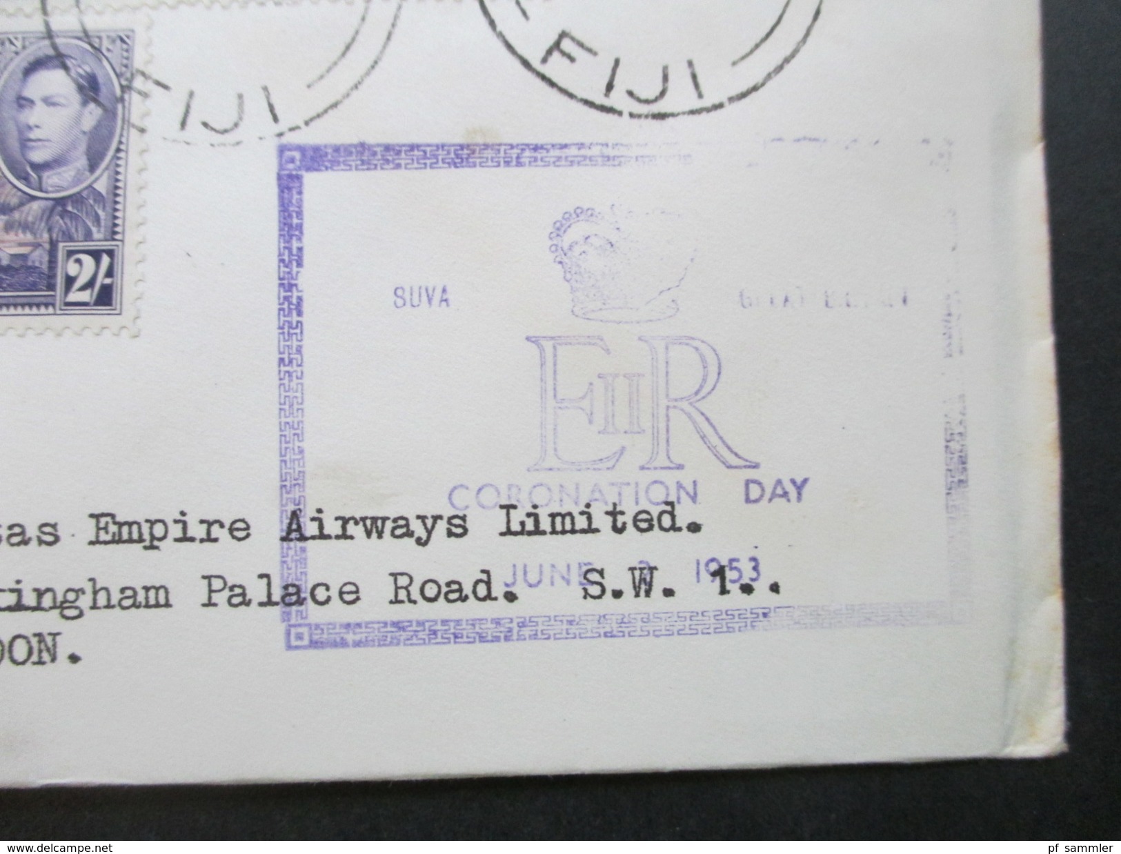 GB Kolonien 1953 New Hebrides / Solomon Islands / Fiji / Papua New Guinea / Pakistan. Quantas First Flight. Coronation