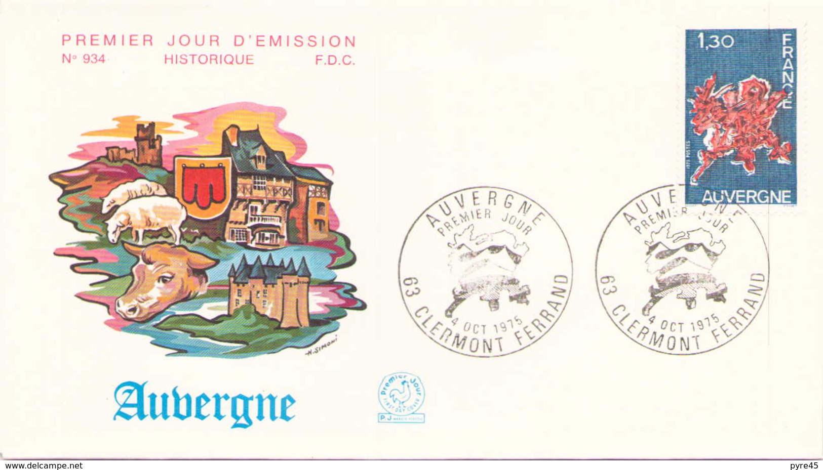 FDC Du 4 Octobre 1975 à Clermont-Ferrand Auvergne - 1970-1979