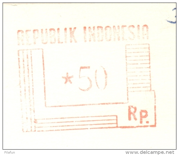 Indonesia - 1968 - Roodfrankering / Meter Mark Machine 63 P.N. Pos &amp; Giro Op Kaart "U Nam Mijn Bijbel Voor Uw Rekeni - Indonesië