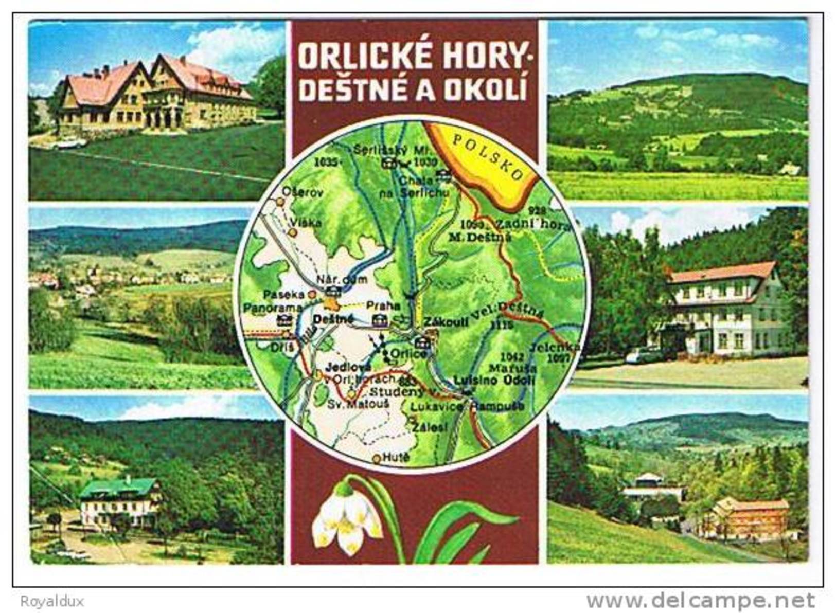 Destne A Okoli Mapa Mape Mappe Mappe Landkarte - Czech Republic