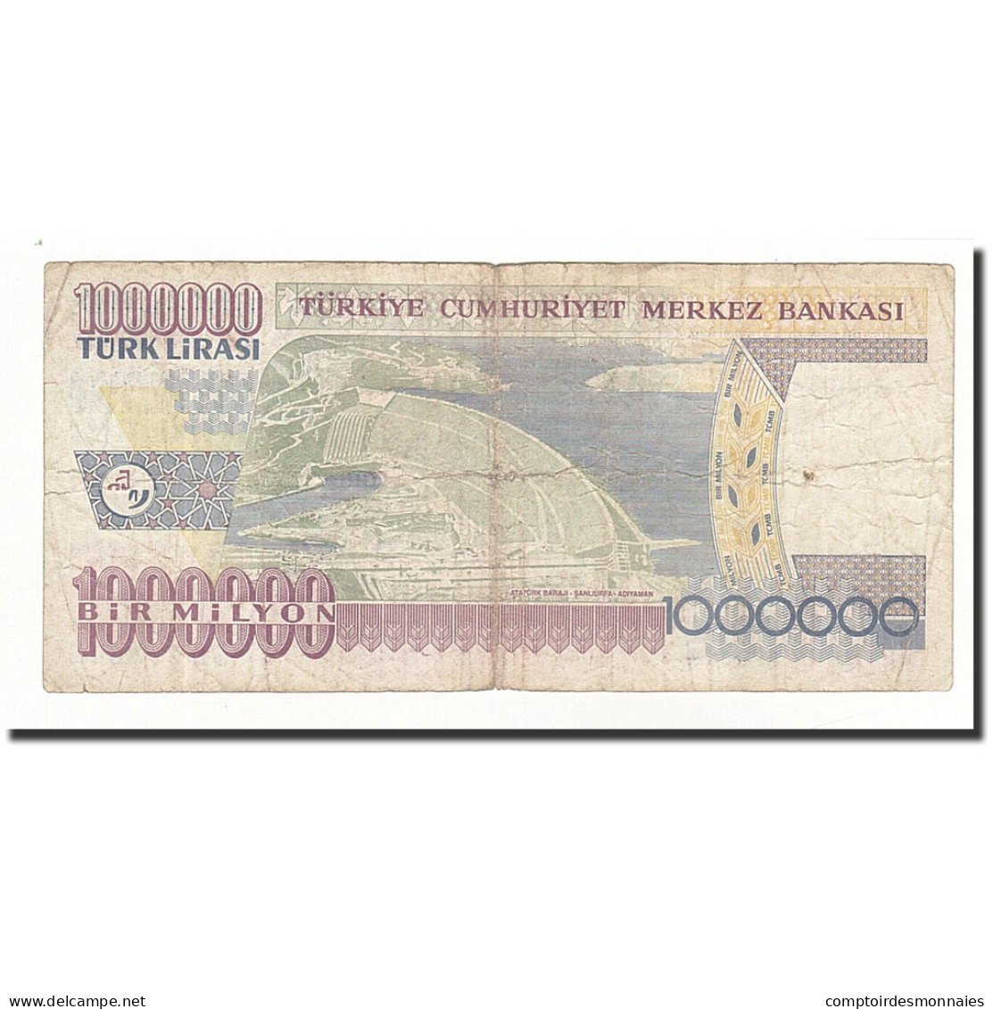 Billet, Turquie, 1,000,000 Lira, L.1970, KM:213, B+ - Turquie