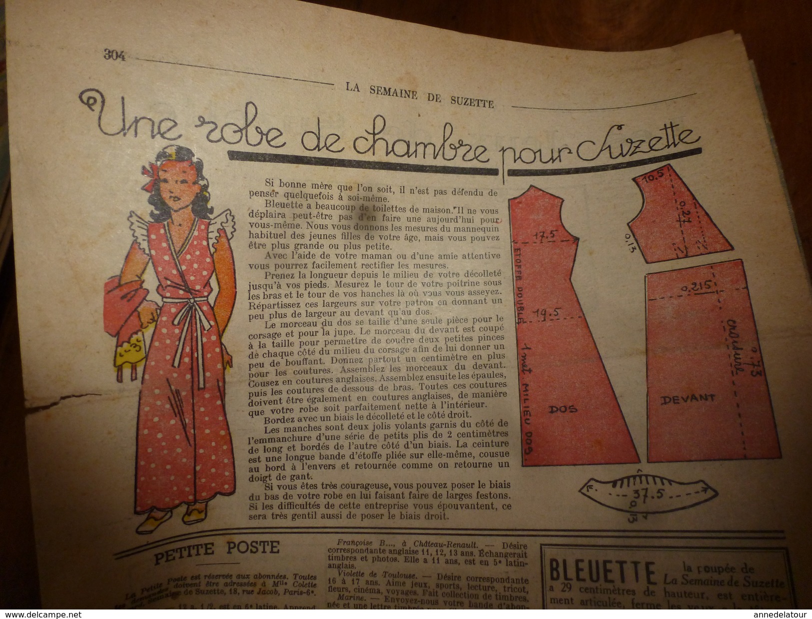1948 LSDS  (La Semaine De Suzette) :Les PAPILLONS Et Aménagement D'une Collection; Etc - La Semaine De Suzette