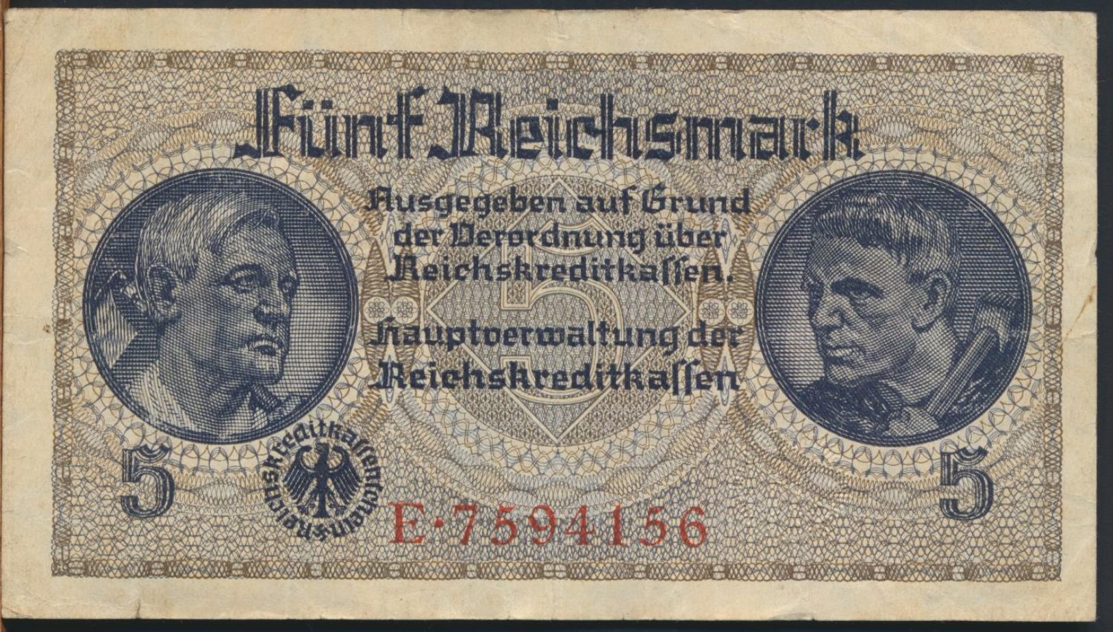 °°° GERMANY - 5 REICHSMARK °°° - 5 Reichsmark