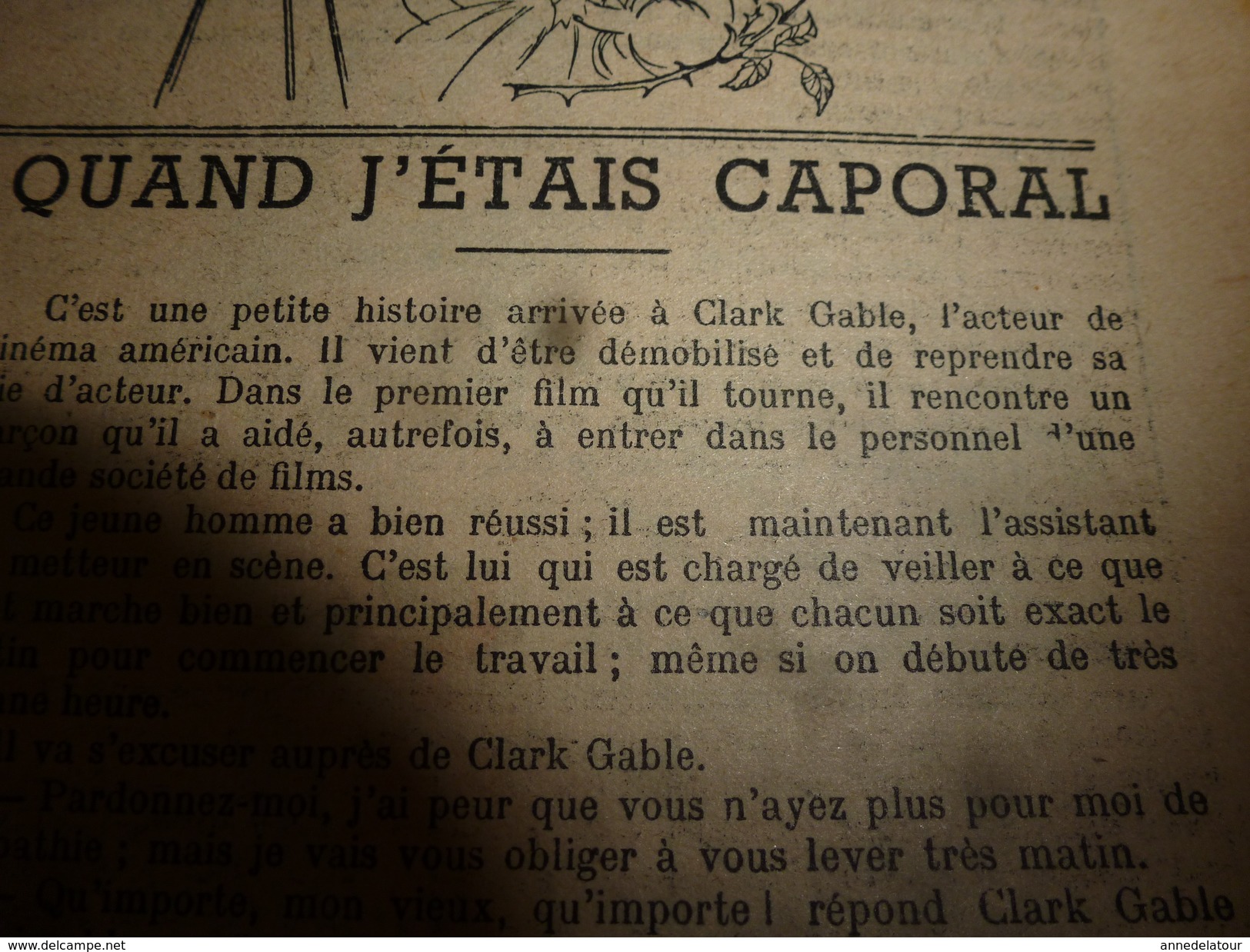 1947 LSDS   Quand J'étais CAPORAL..............disait Clark Gable ; Etc - La Semaine De Suzette