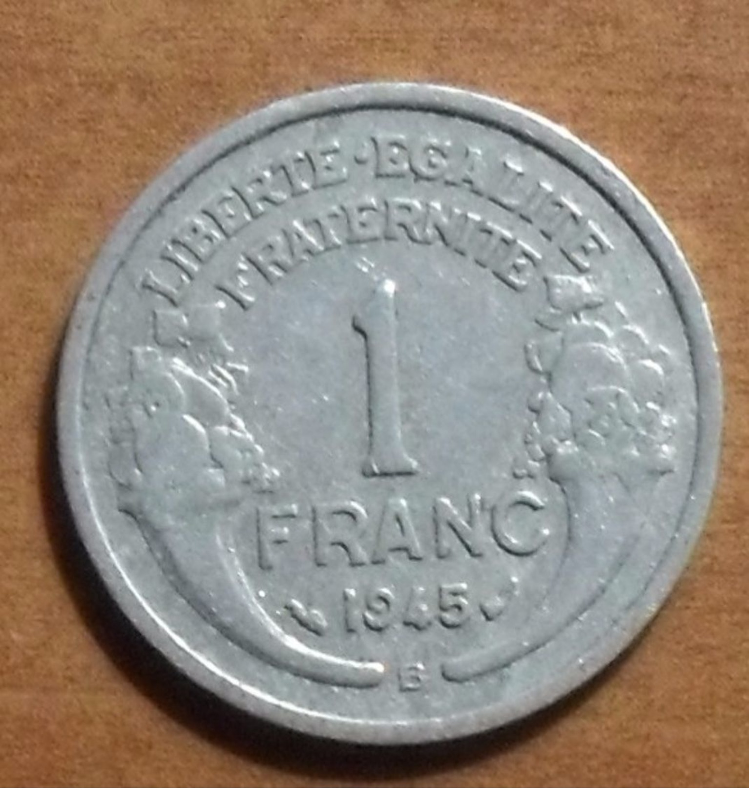 1945 - France - 1 FRANC, Morlon, (B), Aluminium, KM 885a.2, Gad 473a - Altri & Non Classificati