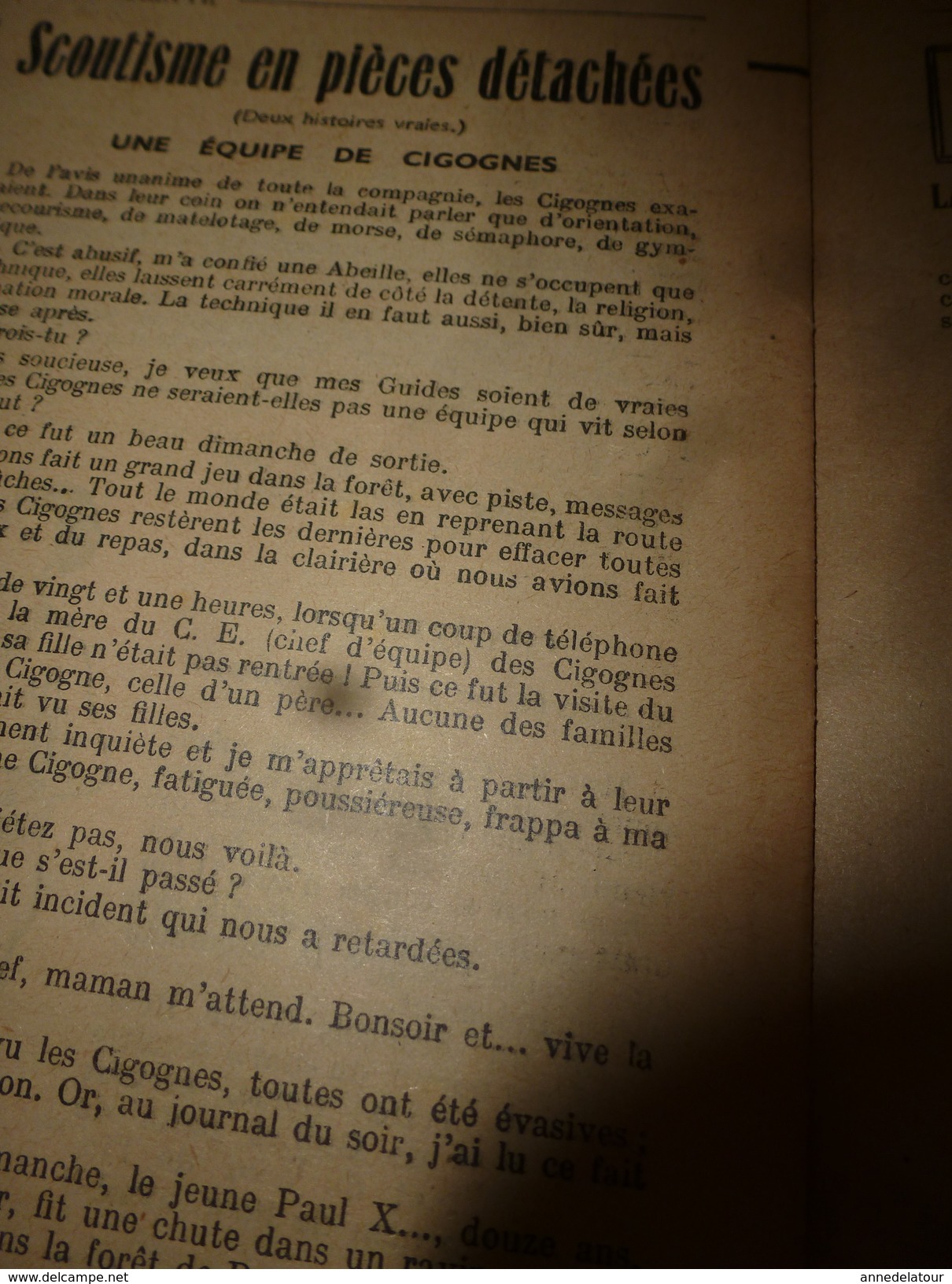 1947 LSDS  (La Semaine De Suzette) :  SCOUTISME En Pièces Détachées (une équipe De CIGOGNES)  ; Etc - La Semaine De Suzette