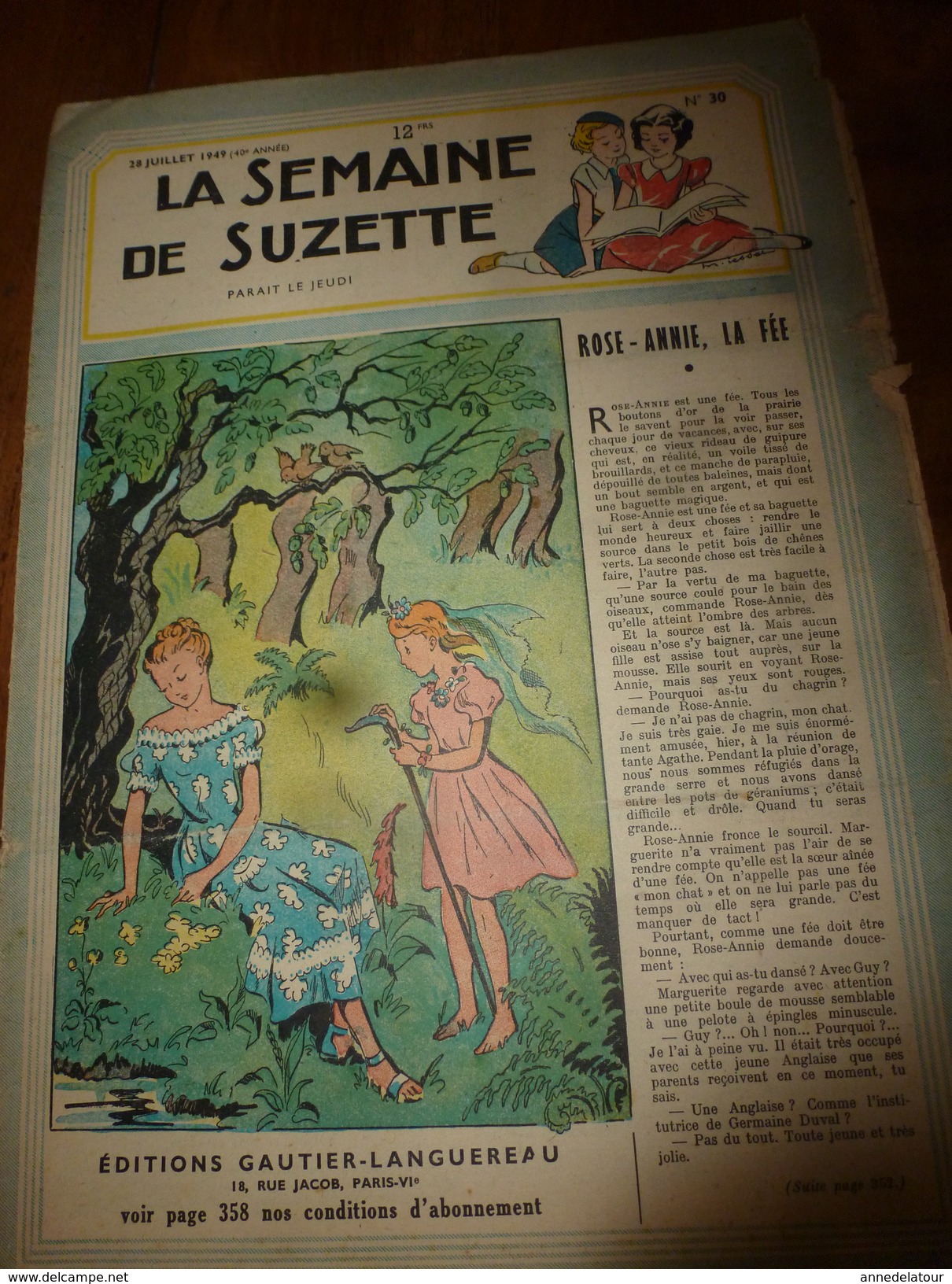 1949 LSDS  (La Semaine De Suzette) :  NOS AMIS LES OISEAUX ; Etc - La Semaine De Suzette