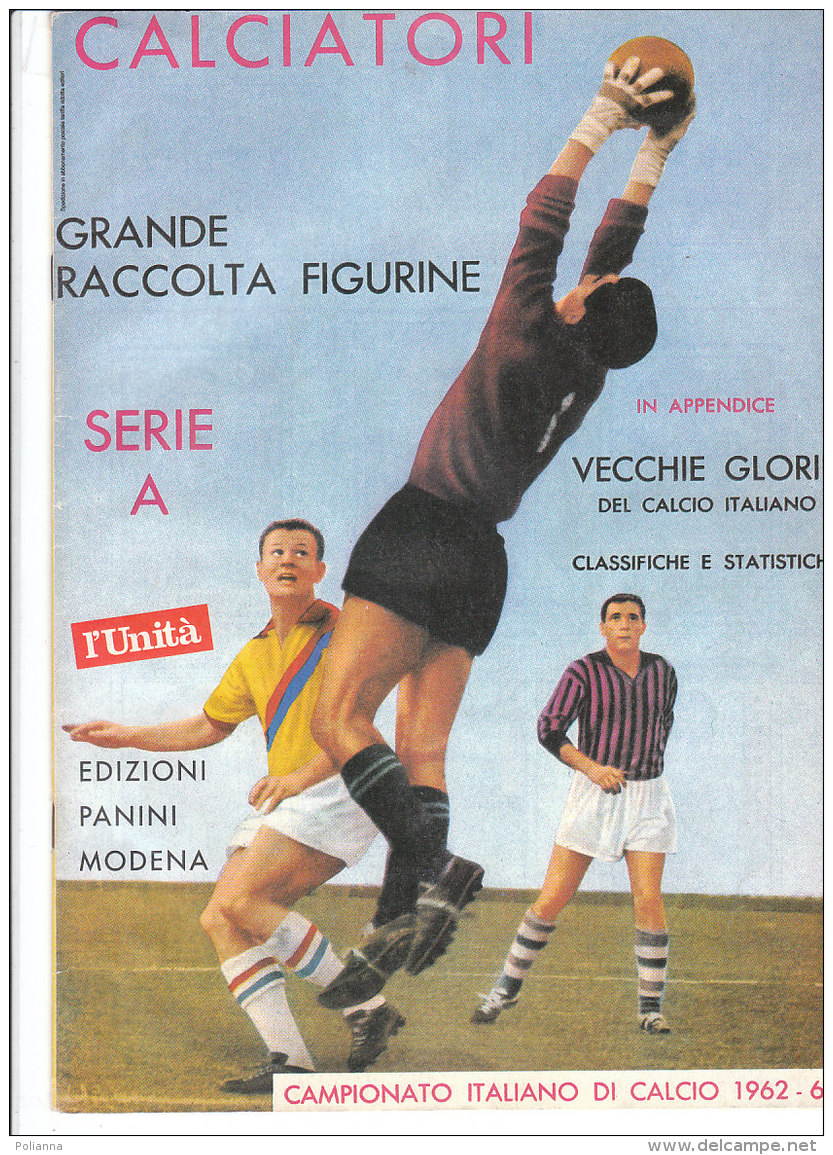 C2191 - ALBUM FIGURINE CALCIATORI PANINI 1962-1963 Ristampa Ed.UNITA' - Altri & Non Classificati