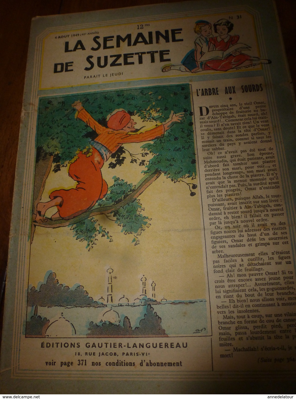 1949 LSDS  (La Semaine De Suzette) :  L'ARBRE DES SOURDS; Les Grands Musiciens (Haendl , Joseph Haydn , Etc) - La Semaine De Suzette