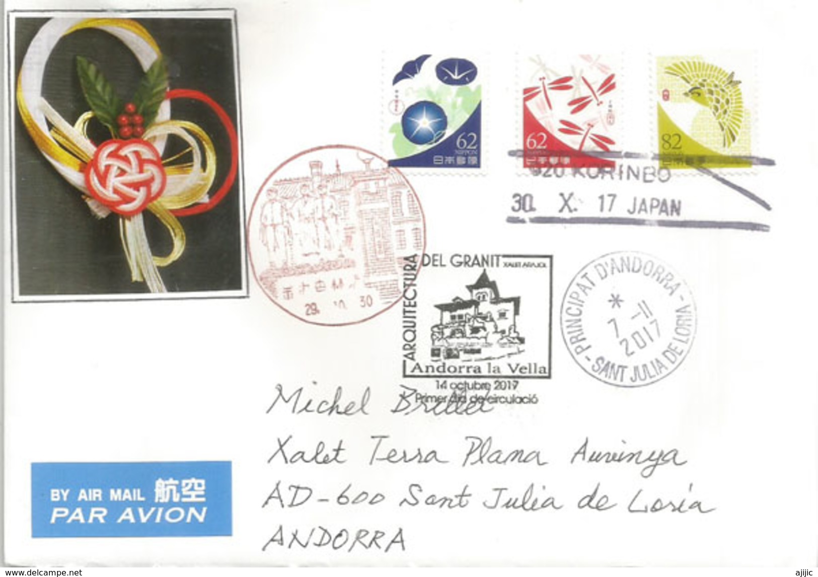 Greetings From Kanazawa (Ishikawa Prefecture), Letter Sent To ANDORRA,with Andorran Postmark 2017 - Nuevos