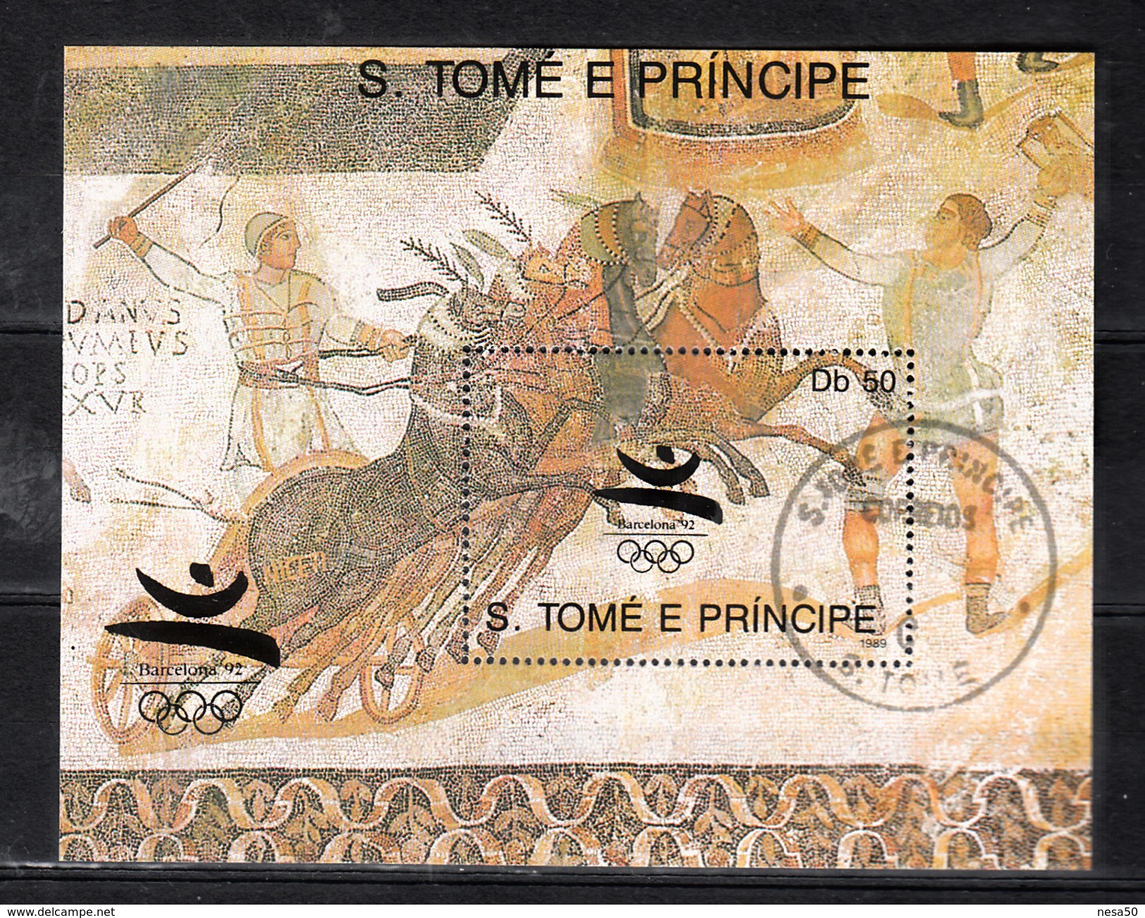 Sao Tome En Principe 1989 Mi Nr Blok 1128 ; Olympische Zomerspelen 1992 Barcelona - Sao Tome En Principe