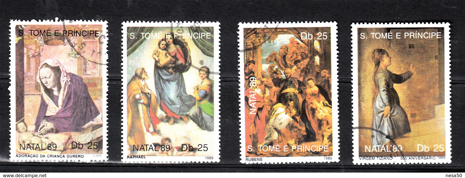 Sao Tome En Principe 1989 Mi Nr 1152 - 1155, Schilderijen Van Albrecht Dürer - Sao Tome En Principe