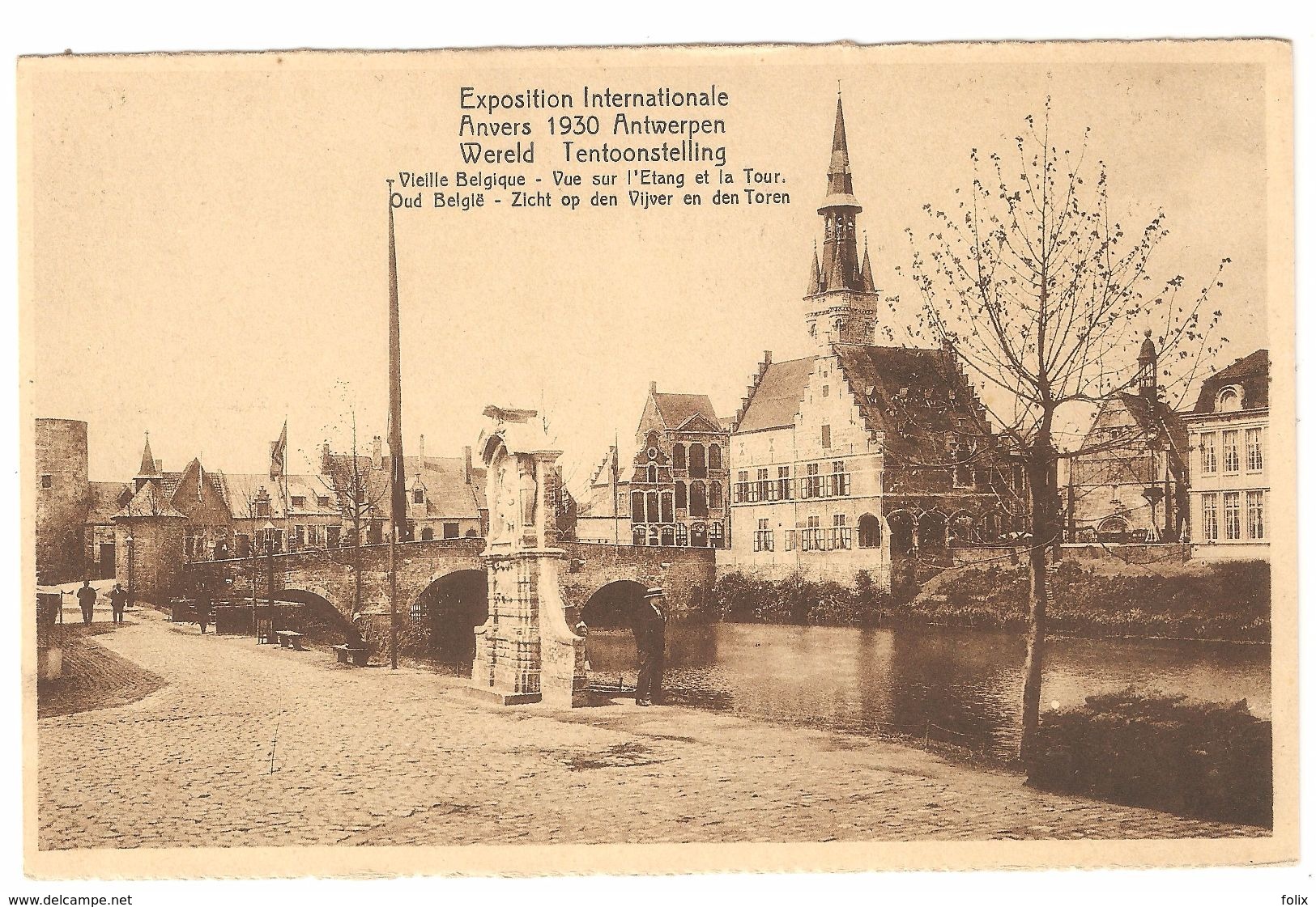 Antwerpen - Oud België - Zicht Op Den Vijver En Den Toren - Expo / Wereld Tentoonstelling 1930 - Ed John Van Den Kieboom - Antwerpen