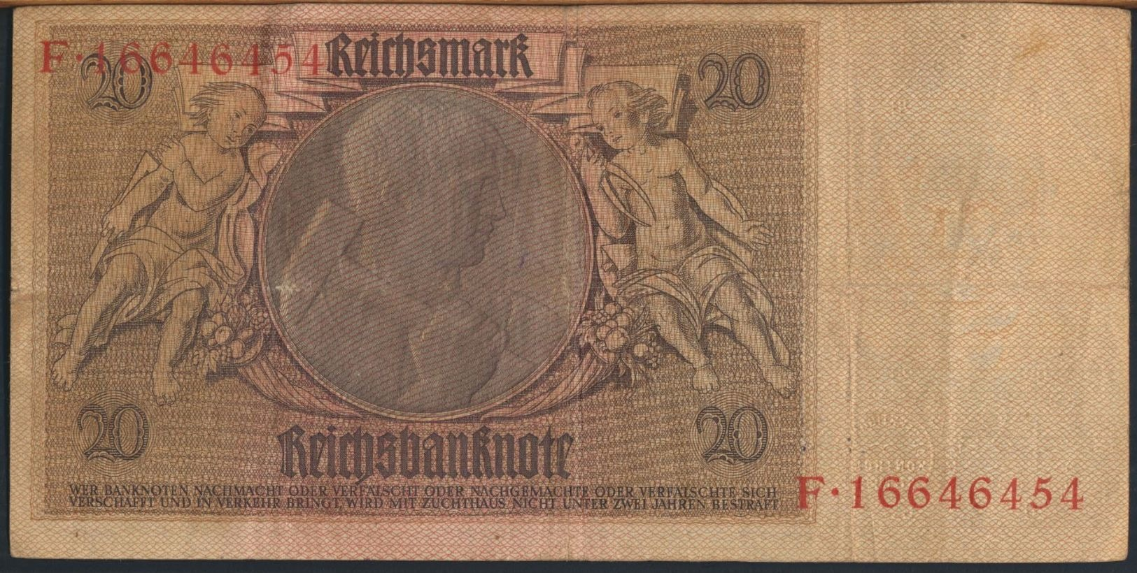 °°° GERMANY - 20 REICHSMARK 1929 SERIE F °°° - 20 Mark