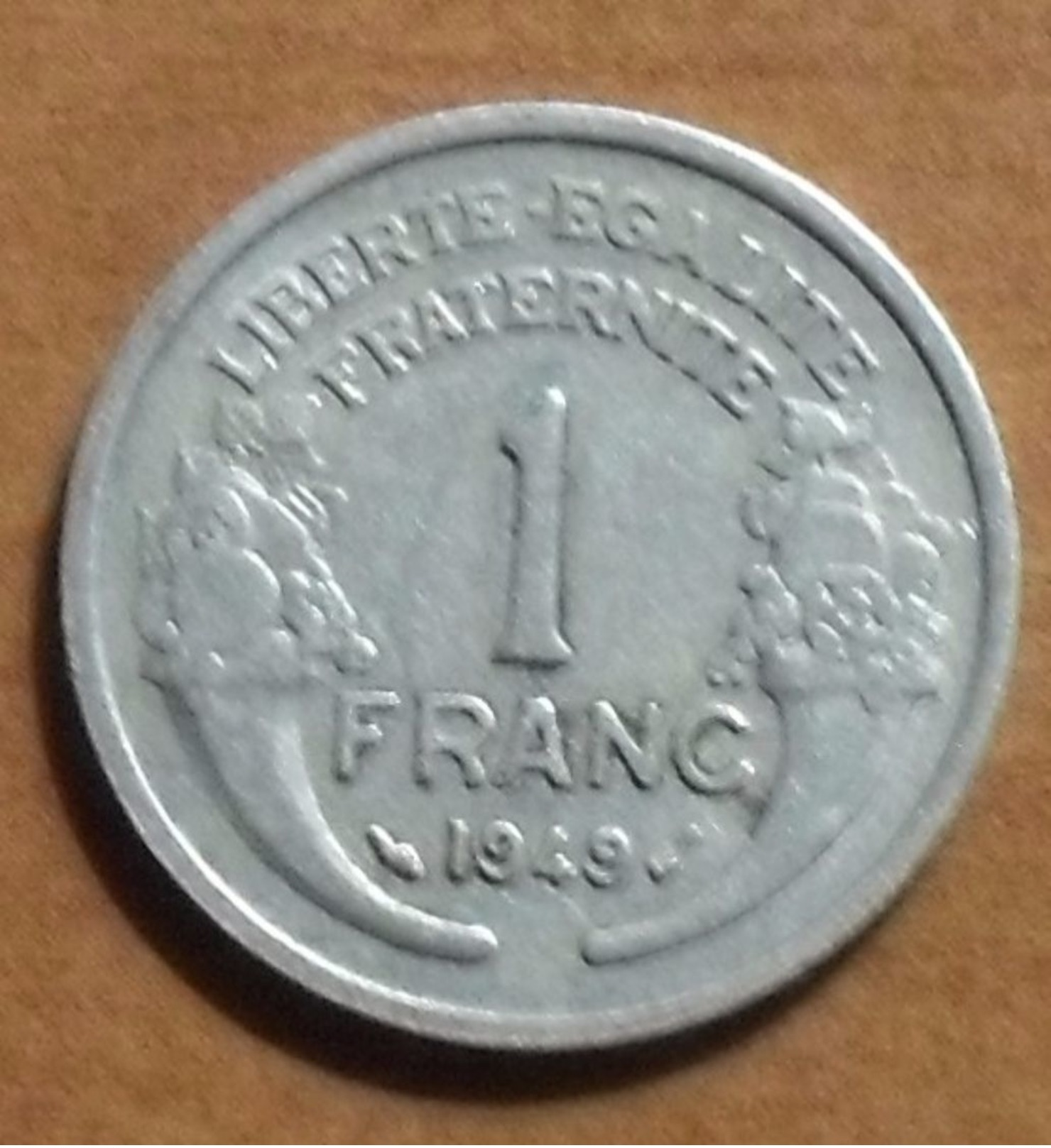 1949 - France - 1 FRANC, Morlon, Aluminium, KM 885a.1, Gad 473b - Altri & Non Classificati