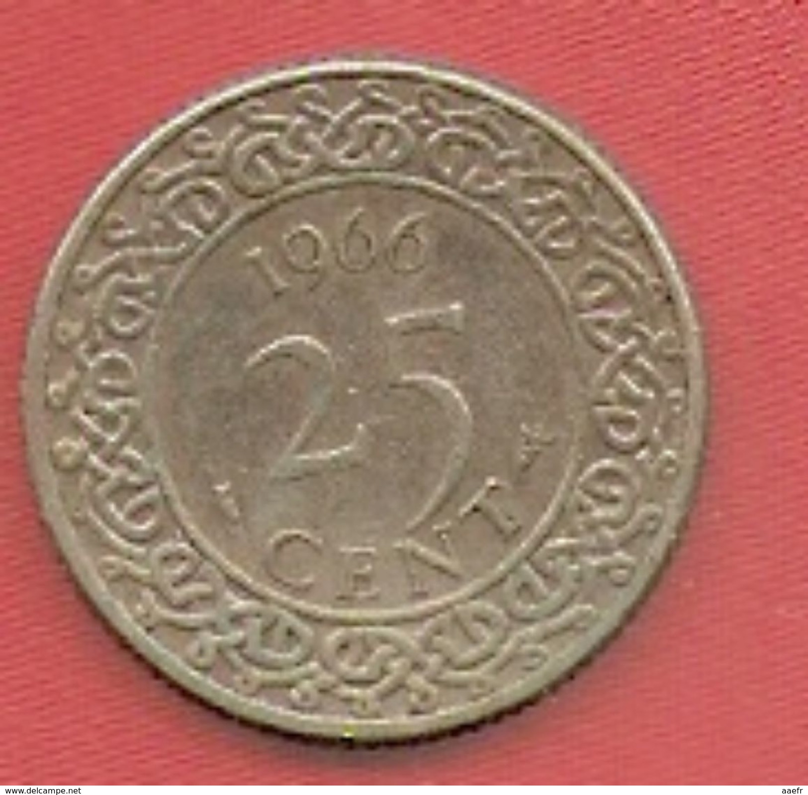 Surinam - 25 Cents - 1966 - KM 6 - Surinam 1975 - ...