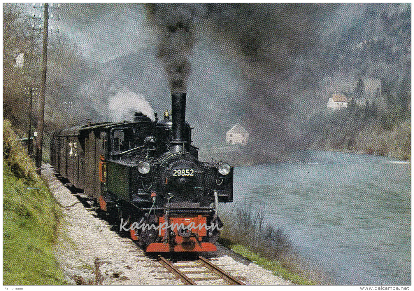 Steyrtalbahn Lok U Mit Zug GK 17 Im Steyrtal,ungelaufen - Treni