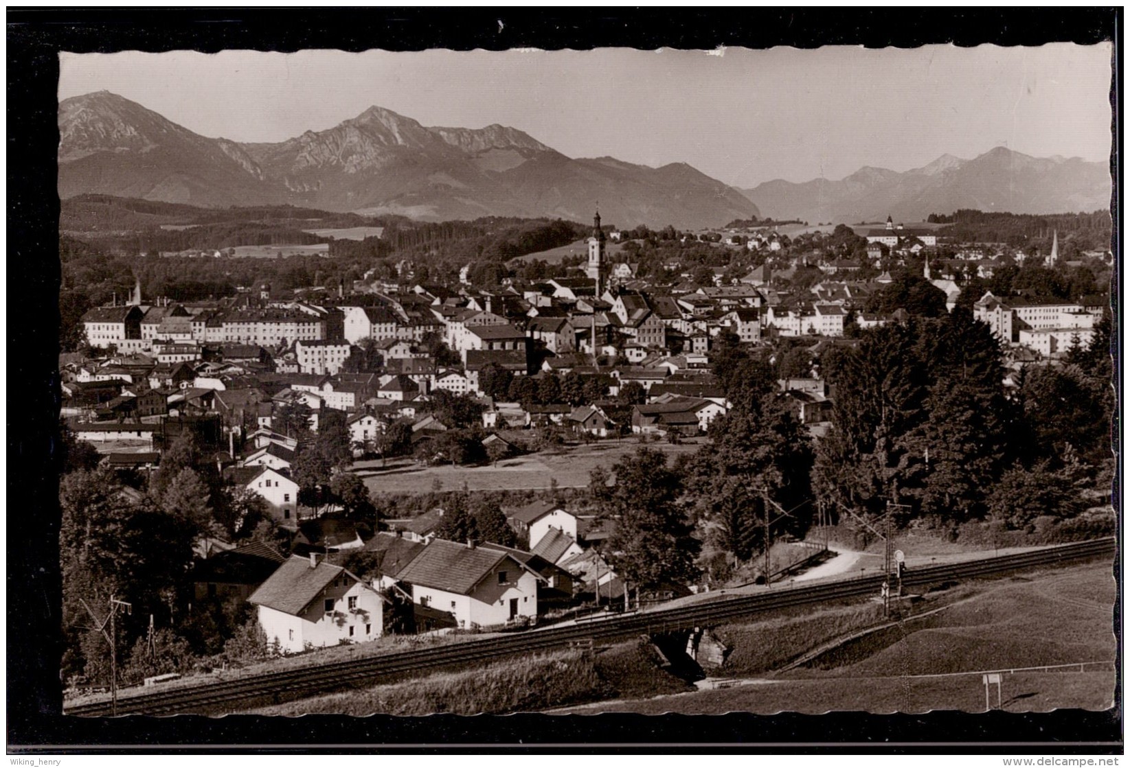 Traunstein - S/w Ortsansicht 1 - Traunstein