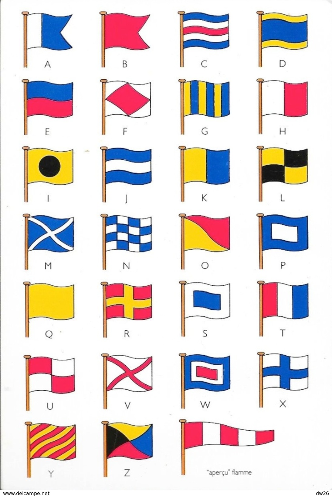 Signalisation Maritime - Alphabet Des Drapeaux - Carte Letterbox Non Circulée - Autres & Non Classés