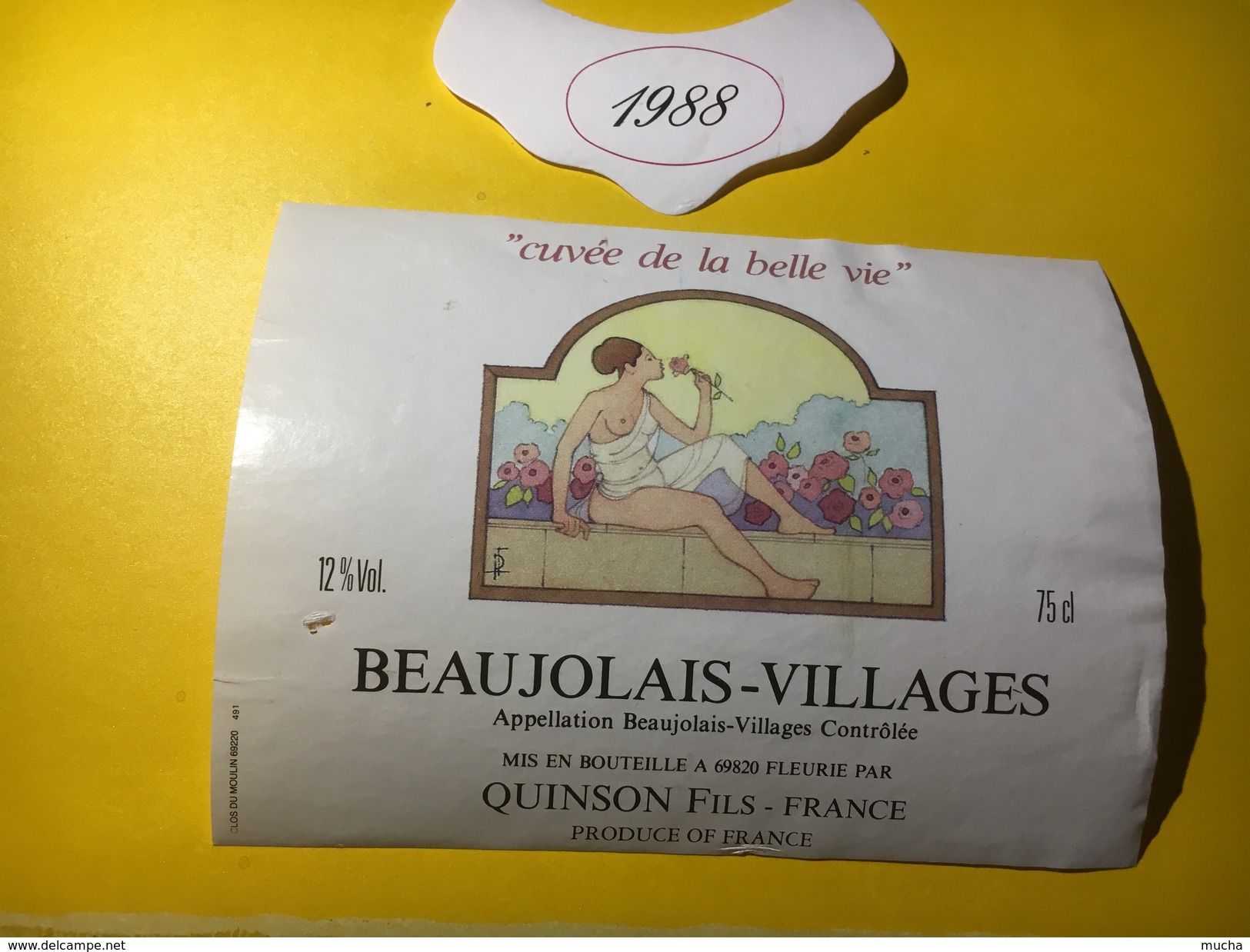 5675 -  Beaujolais Village 1988 Cuvée De La Belle Vie Quinson Fils - Beaujolais