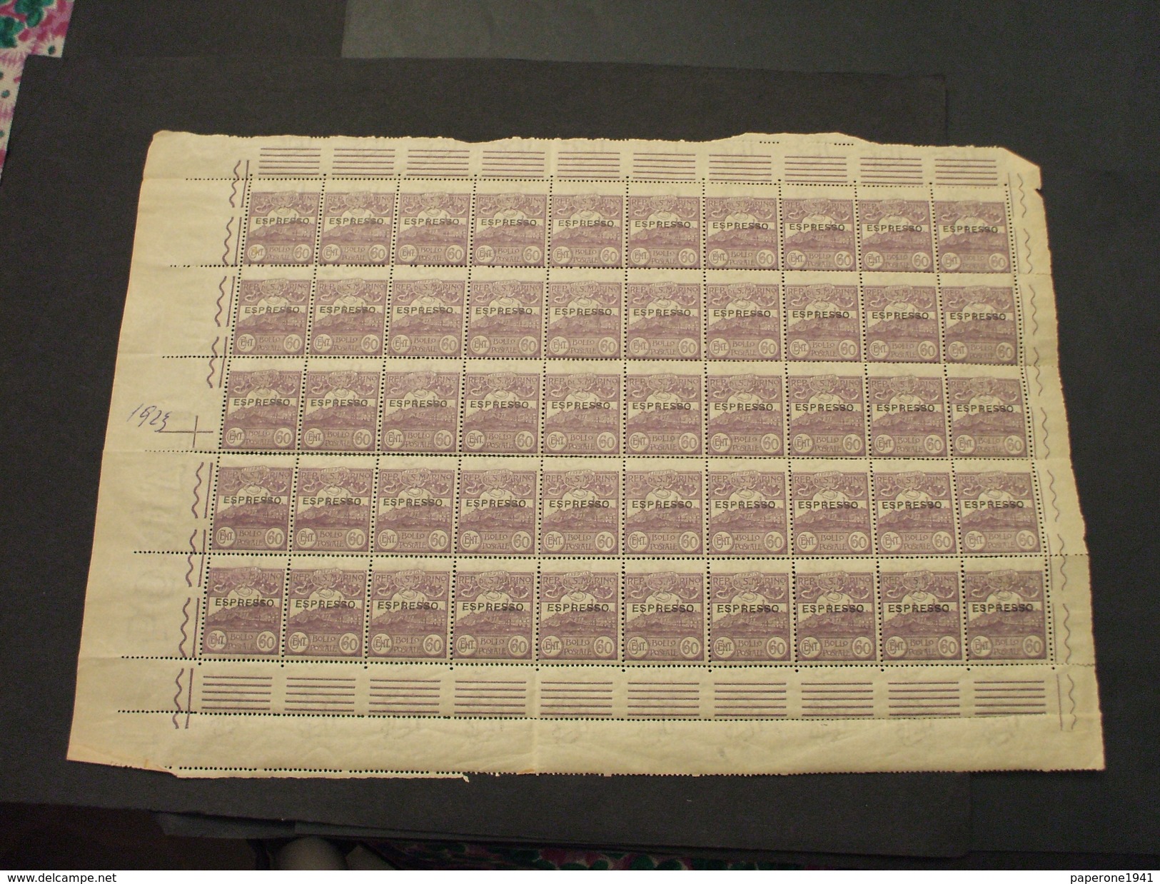 SAN MARINO - ESPRESSO - 1923 VEDUTA, Sopr., In Blocco Di 20 E Di 30, APERTO IN MEZZO - NUOVI(++) - Exprespost