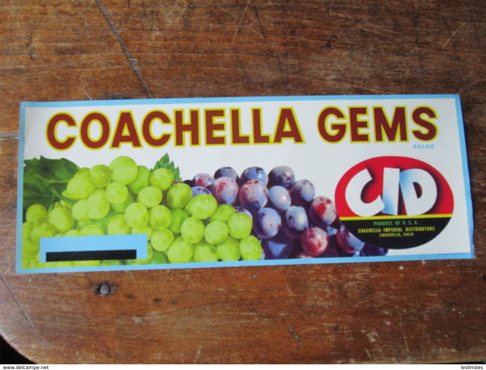 Coachella Gems Brand. CID Coachella Imperial Distributors. California. 30,5 X 11,5 Cm. - Agriculture