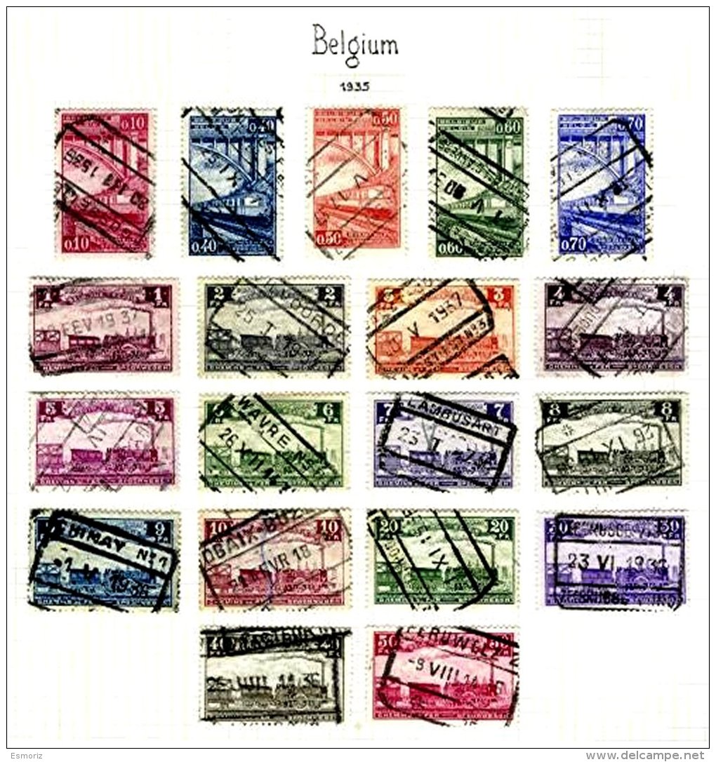 BELGIUM, Railway Parcels, Yv 178/200 Disc., Used, F/VF, Cat. &euro; 13 - Other & Unclassified